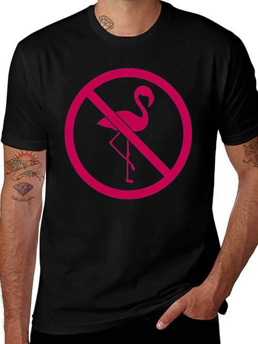 No Flamingos Allowed Black T-Shirt