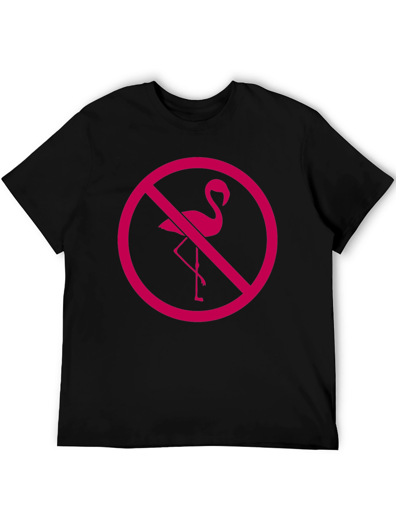 No Flamingos Allowed Black T-Shirt