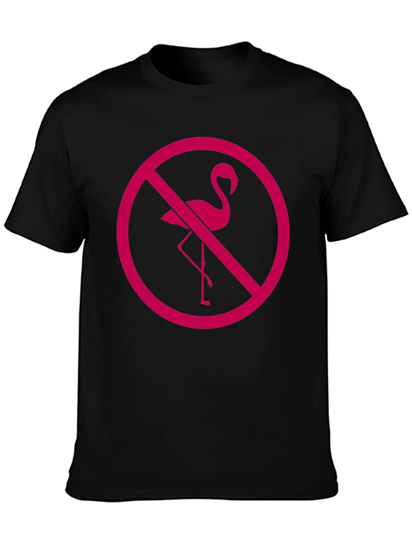No Flamingos Allowed Black T-Shirt