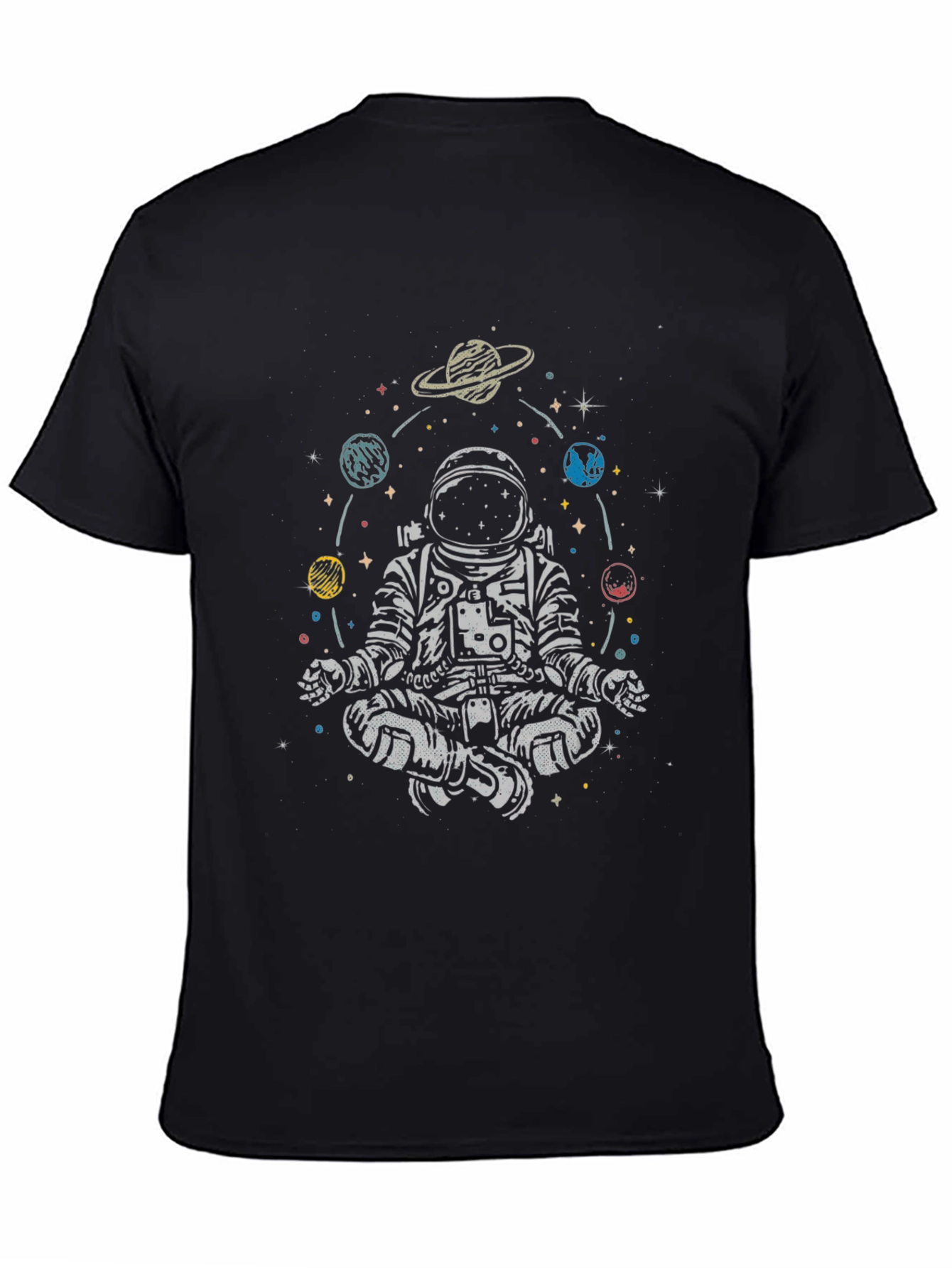 Astronaut Meditating Space T-Shirt - Relax in Style!