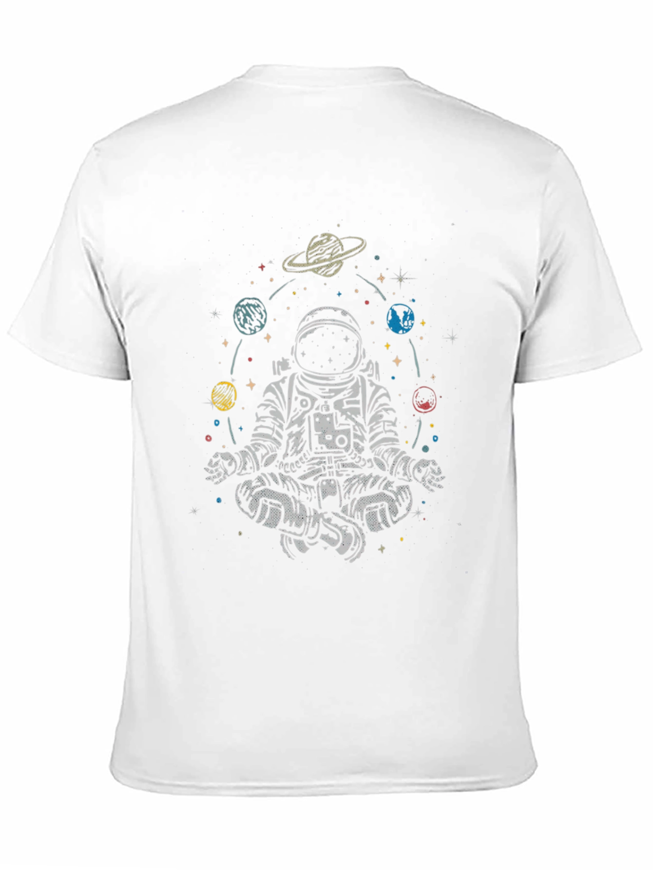Astronaut Meditating Space T-Shirt - Relax in Style!