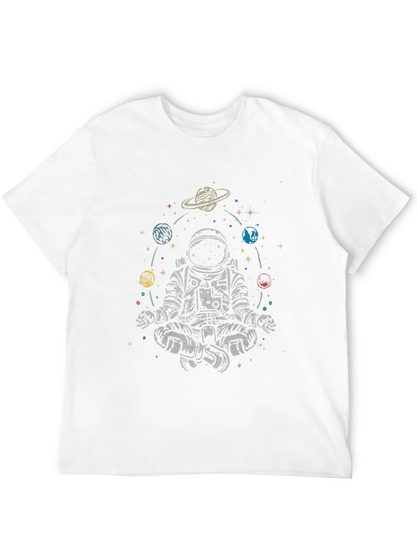 Astronaut Meditating Space T-Shirt - Relax in Style!
