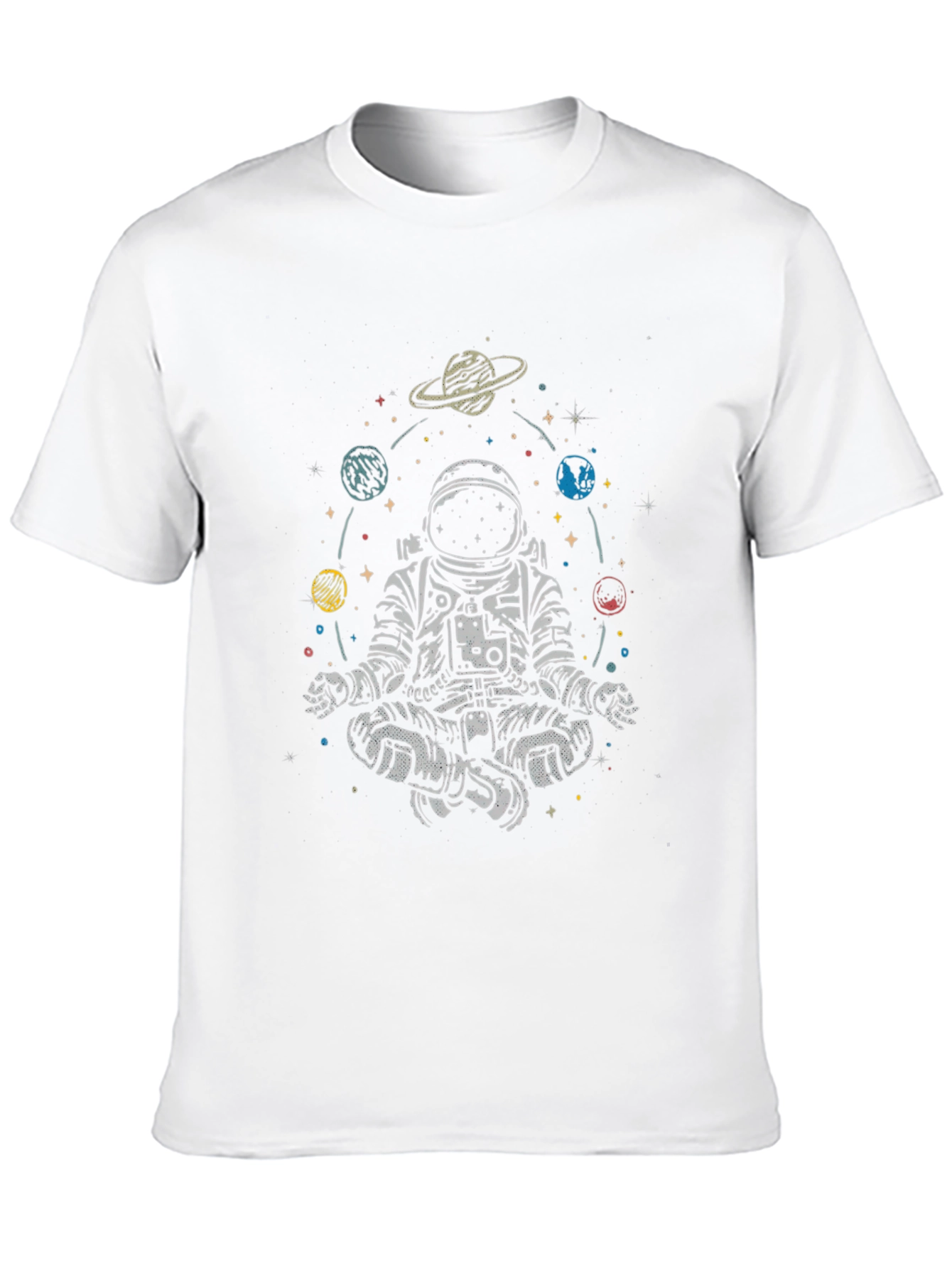 Astronaut Meditating Space T-Shirt - Relax in Style!