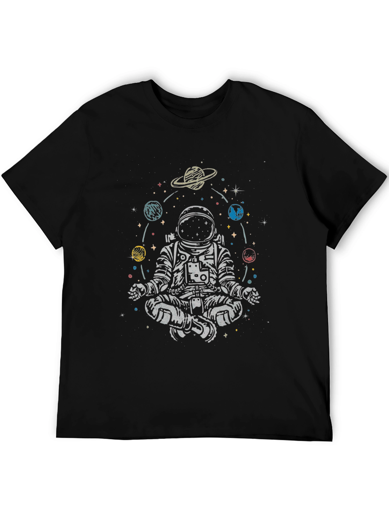 Astronaut Meditating Space T-Shirt - Relax in Style!
