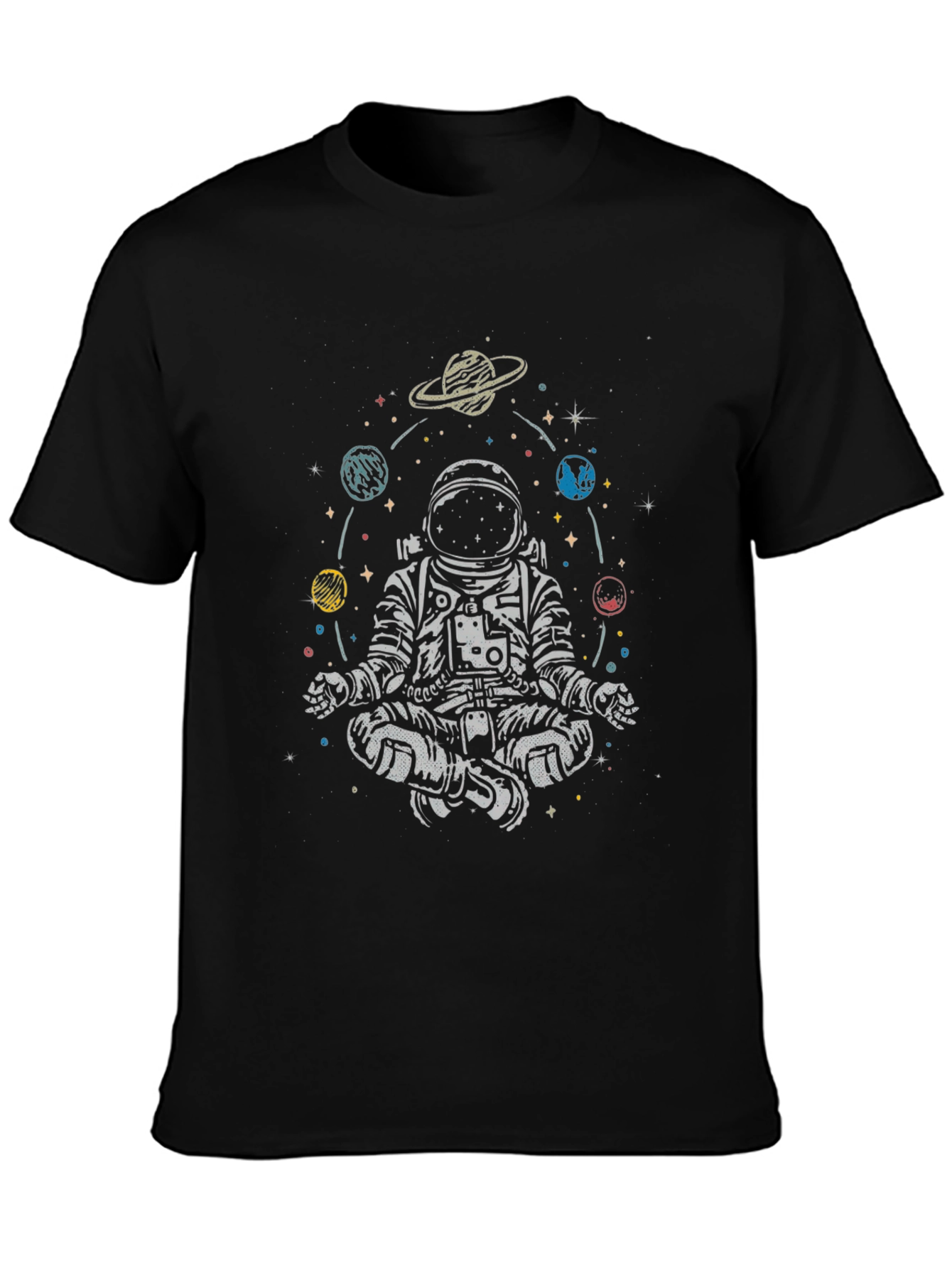 Astronaut Meditating Space T-Shirt - Relax in Style!