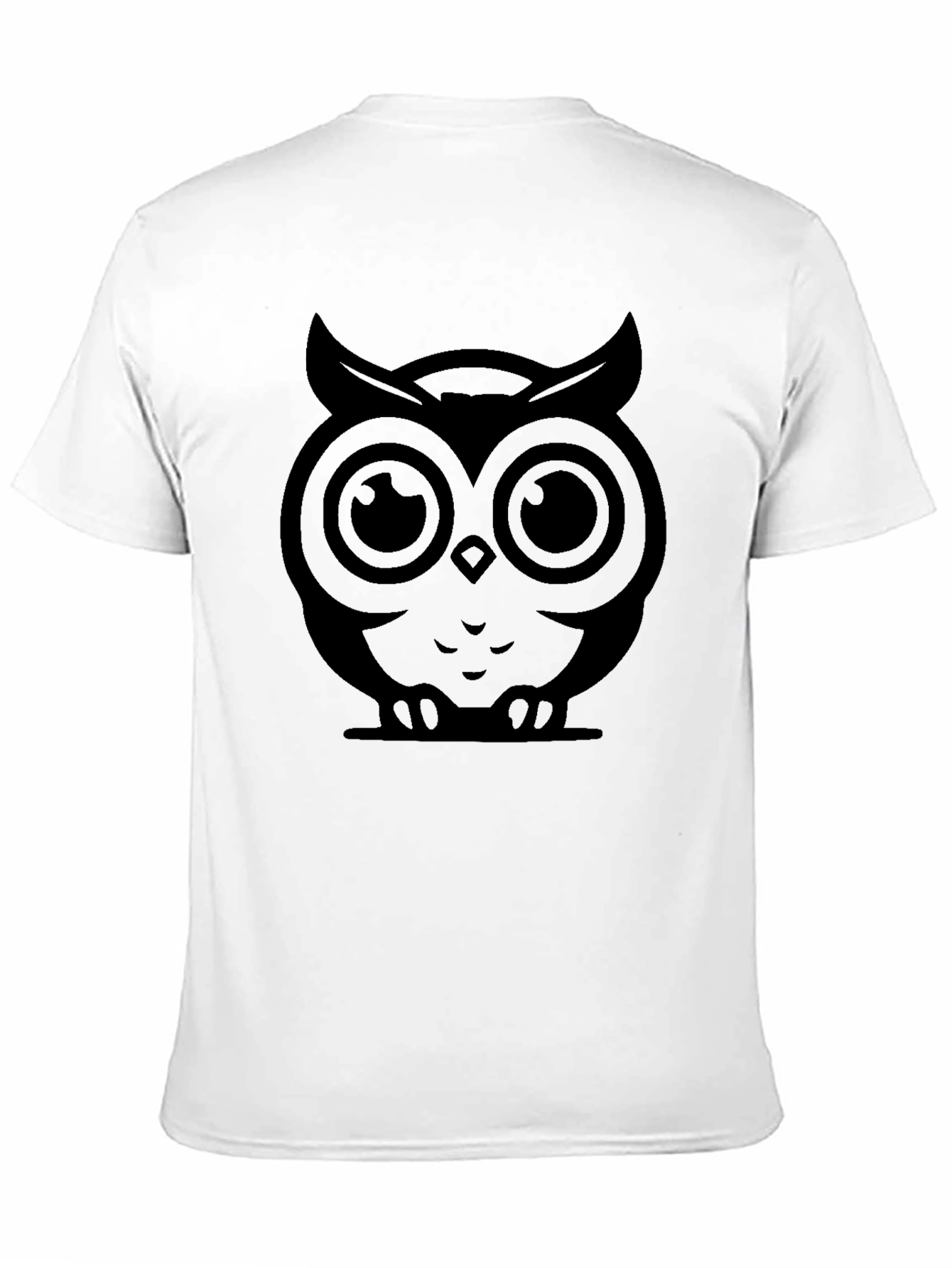Mens Black Owl Graphic T-Shirt