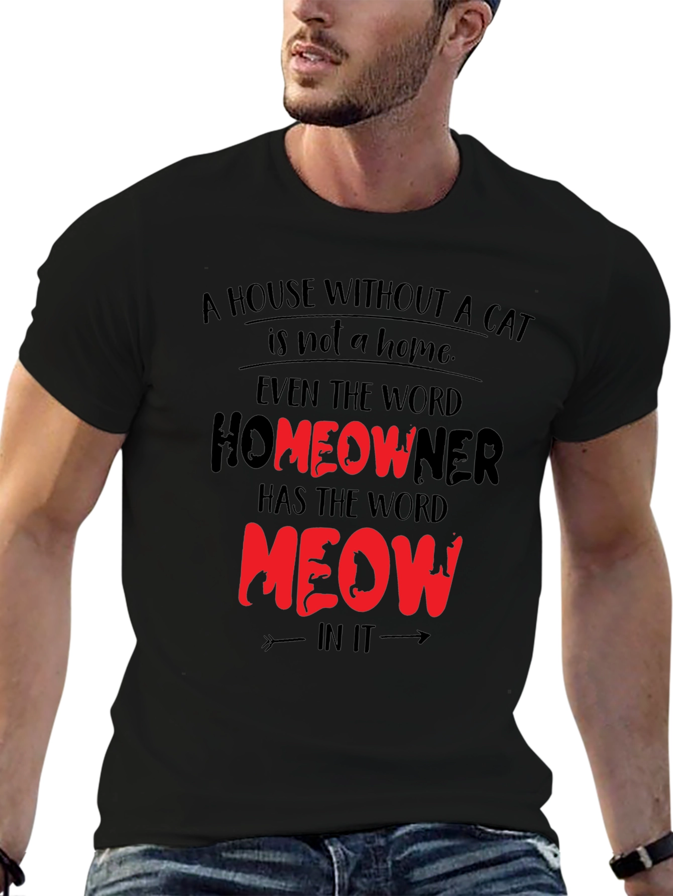 Cat Lover T-Shirt - Homeowner Meow