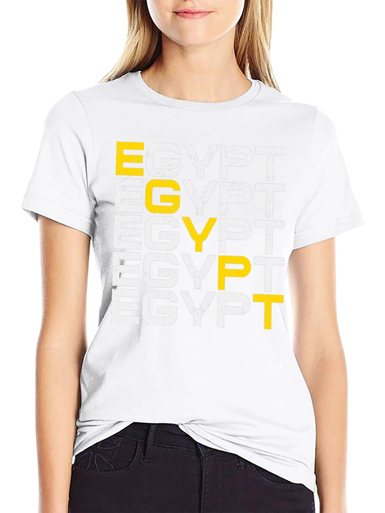 Egypt T-Shirt Graphic Print Black Tee