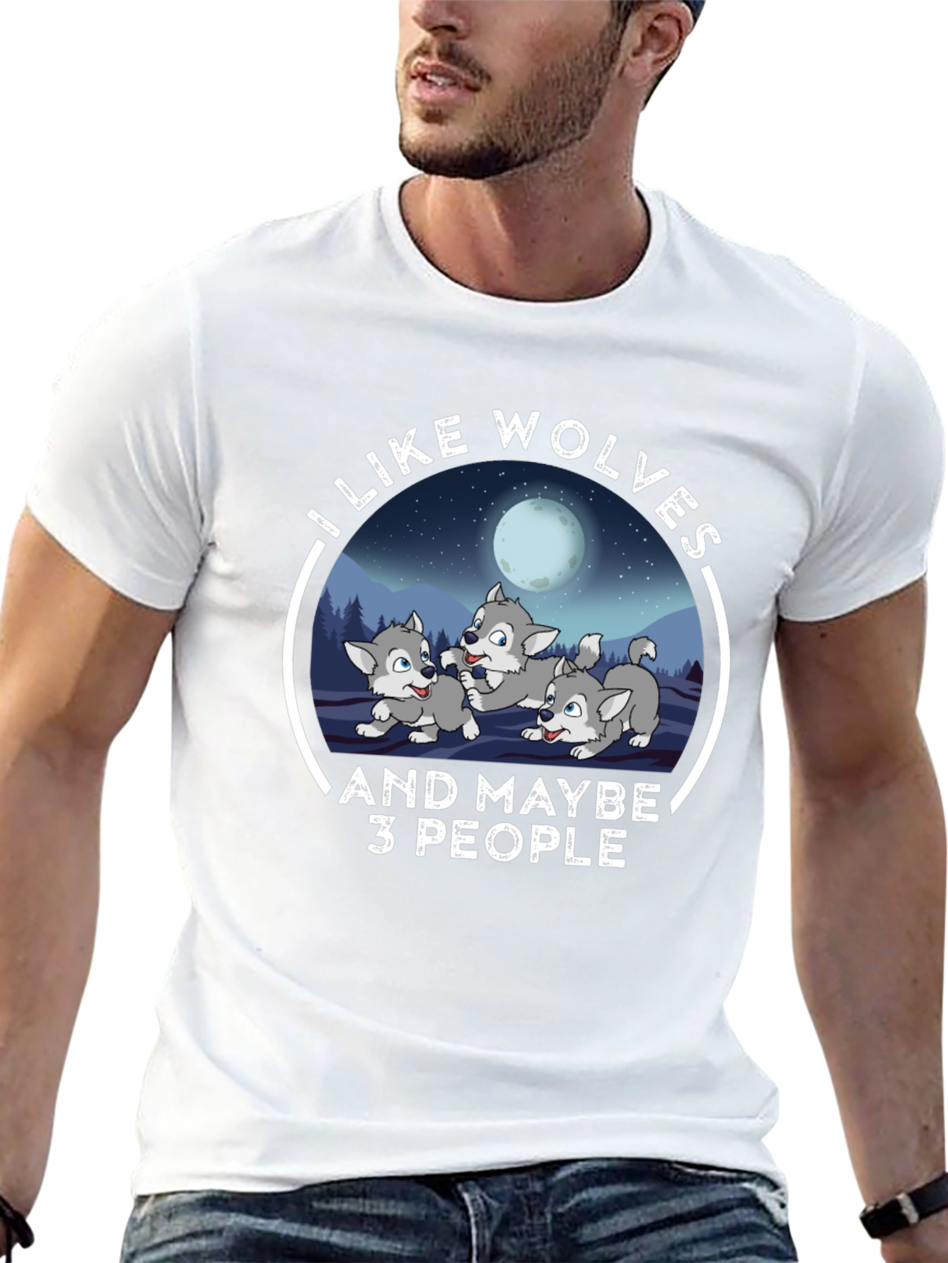 I Like Wolves and Maybe 3 People Tee