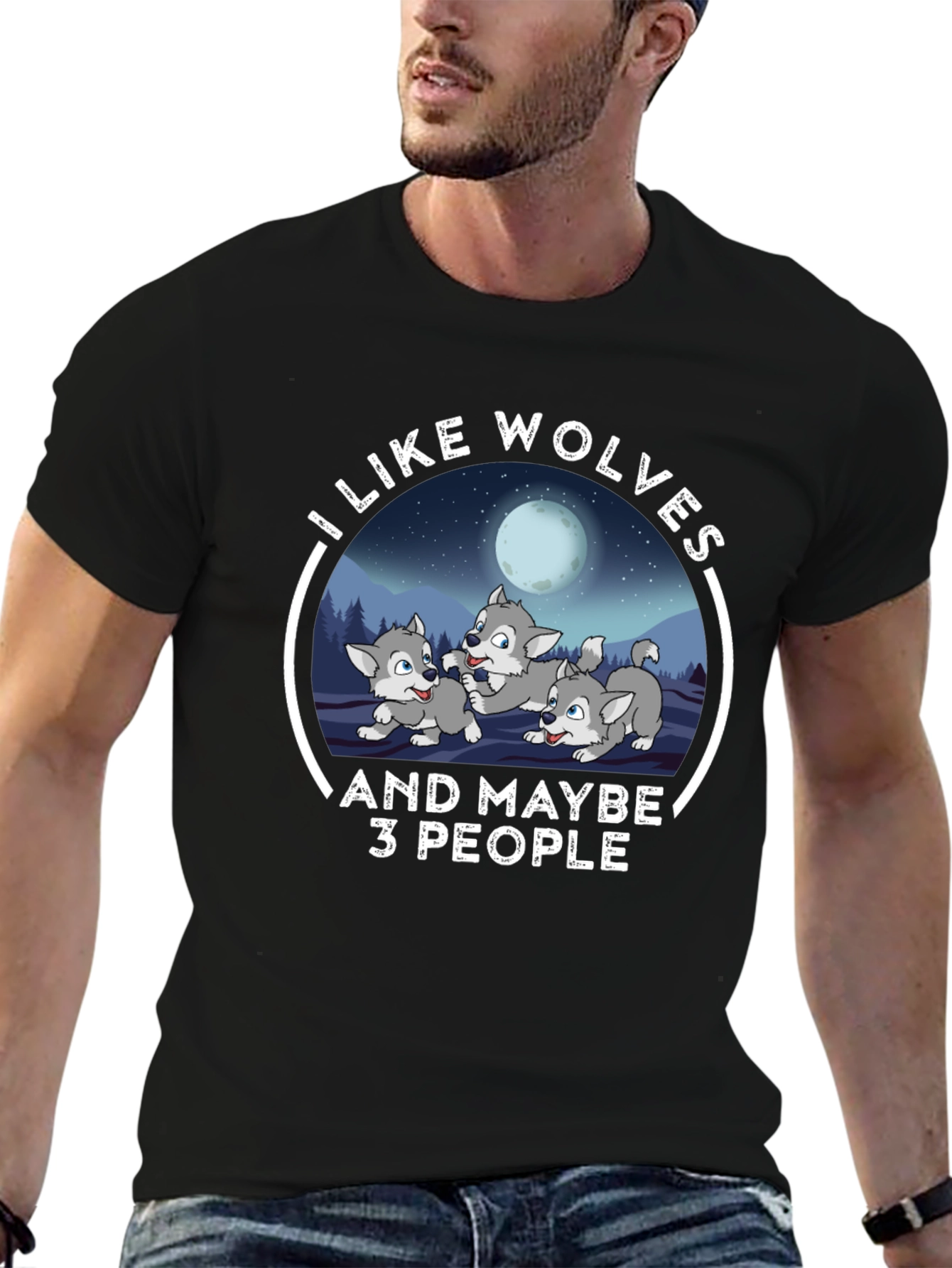 I Like Wolves and Maybe 3 People Tee