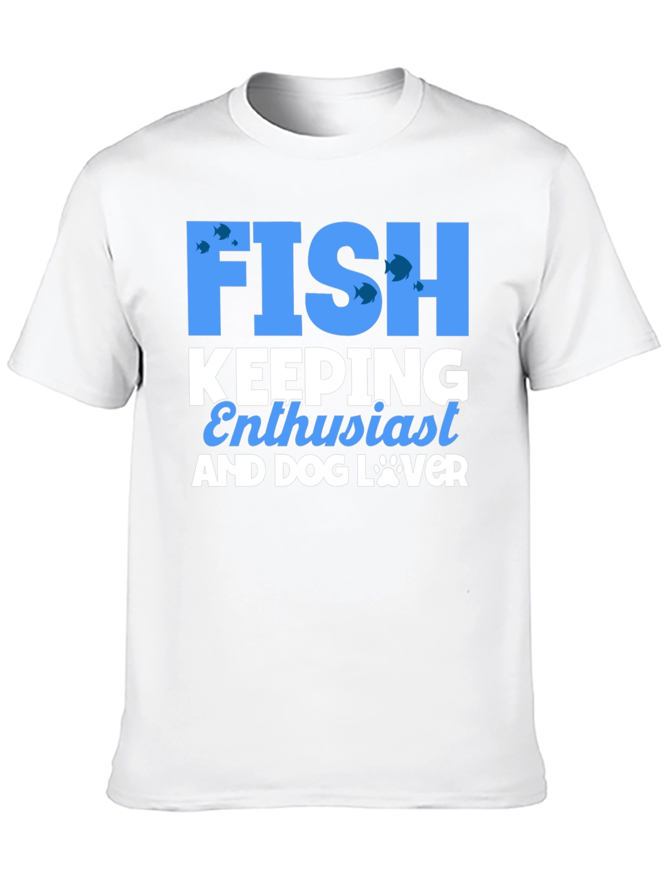 Fish Keeping Enthusiast & Dog Lover Black T-Shirt