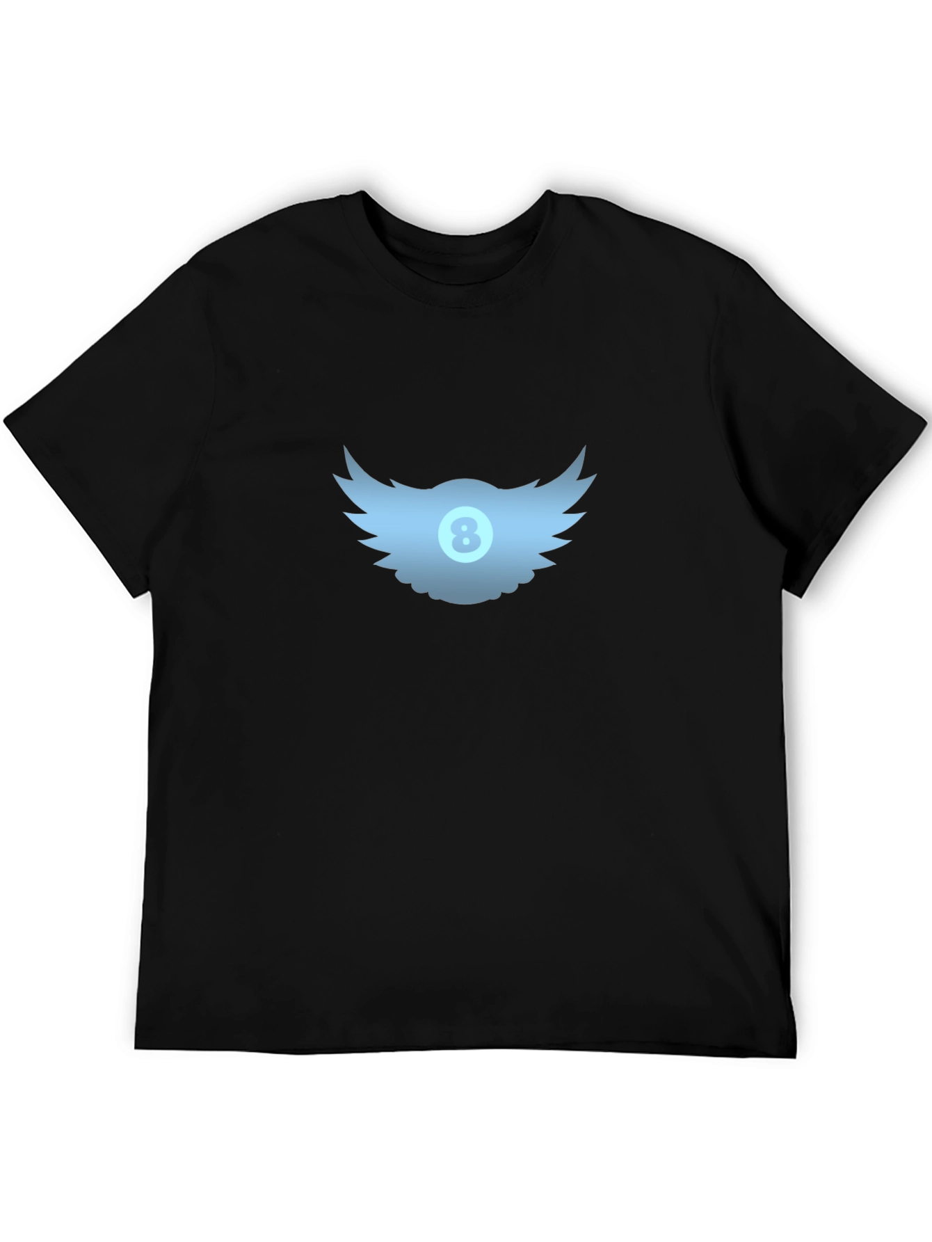 Winged 8-Ball Graphic Tee - Black
