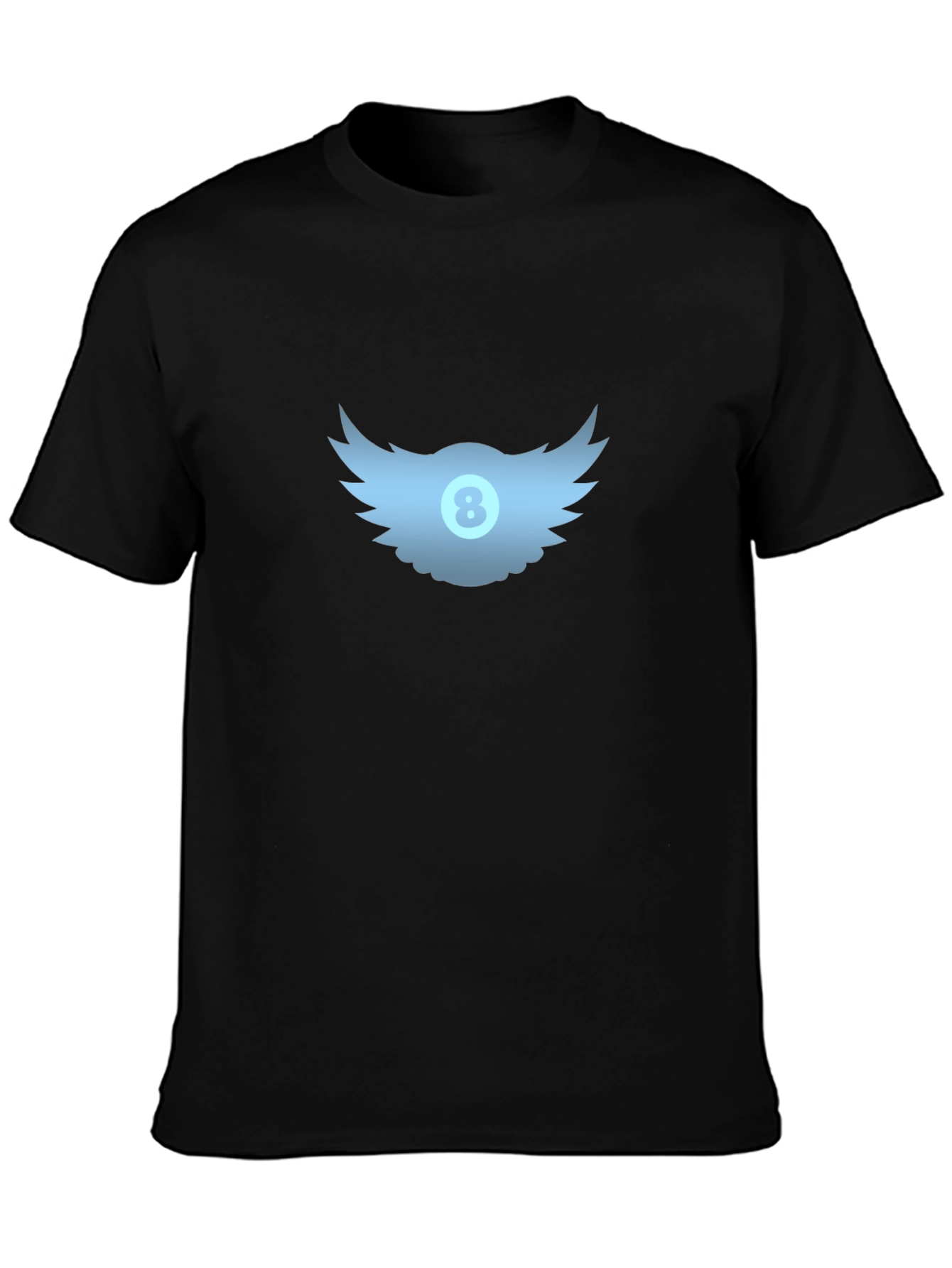 Winged 8-Ball Graphic Tee - Black