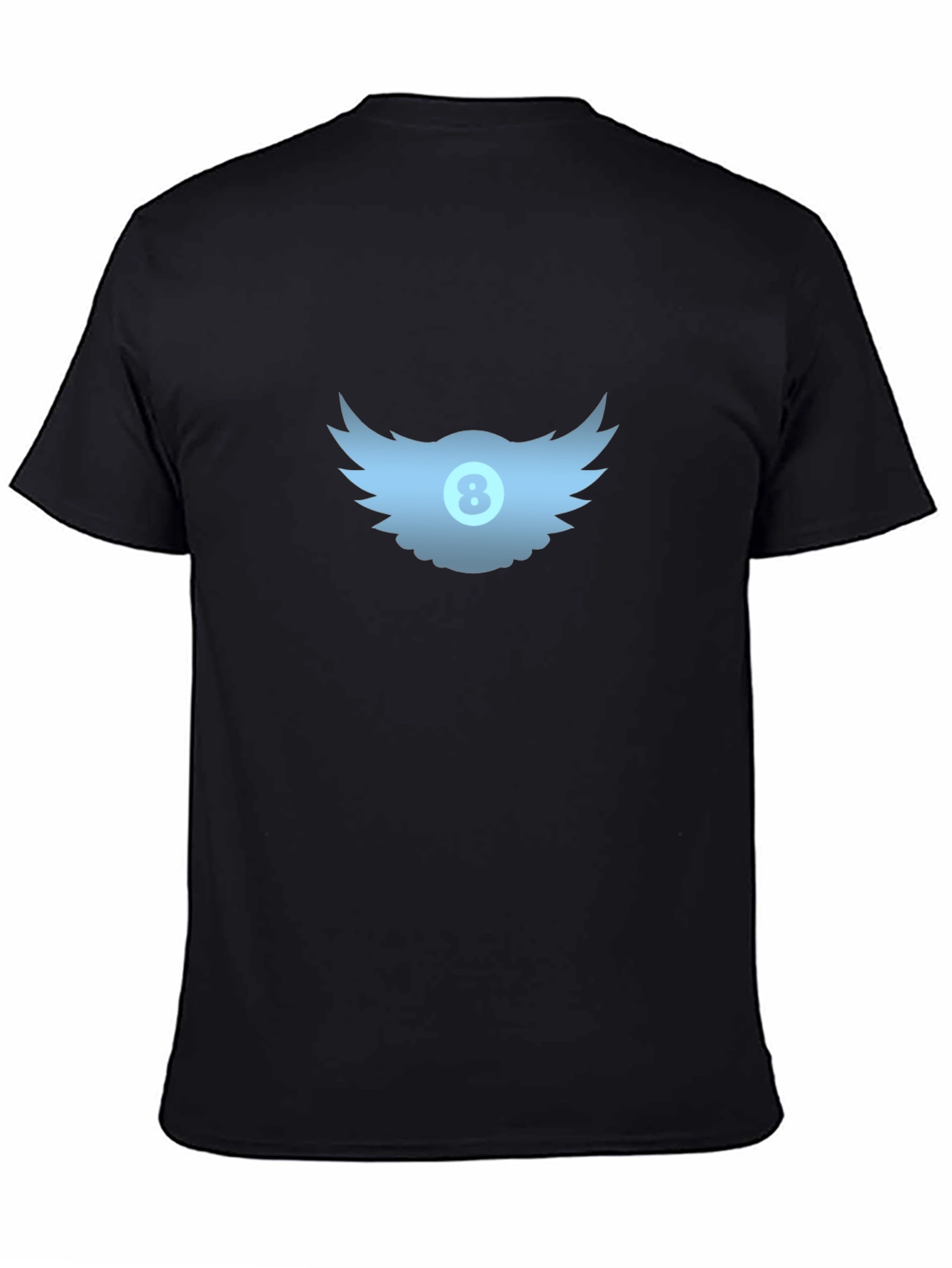 Winged 8-Ball Graphic Tee - Black