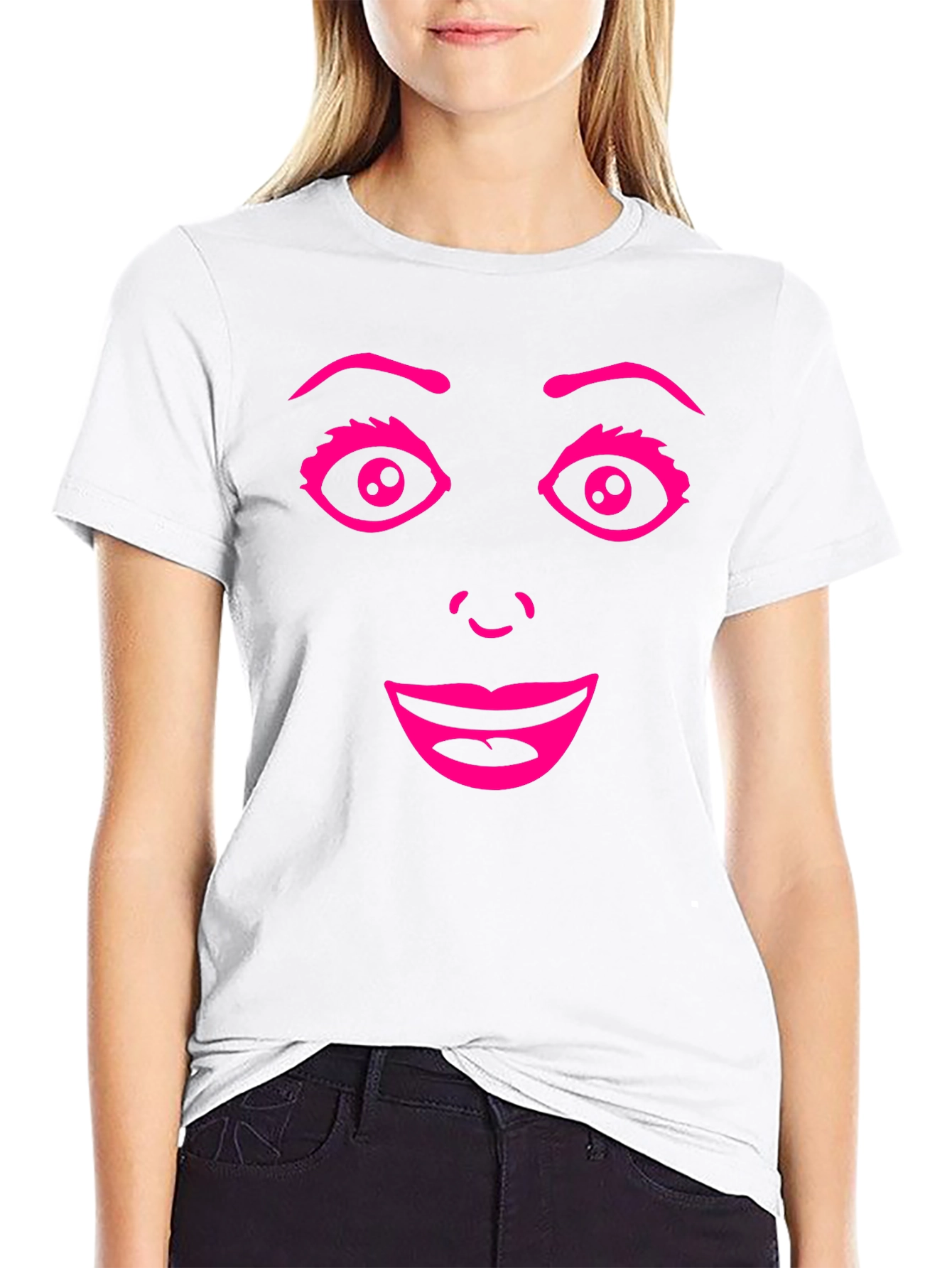 Funny Face Graphic Tee - Black