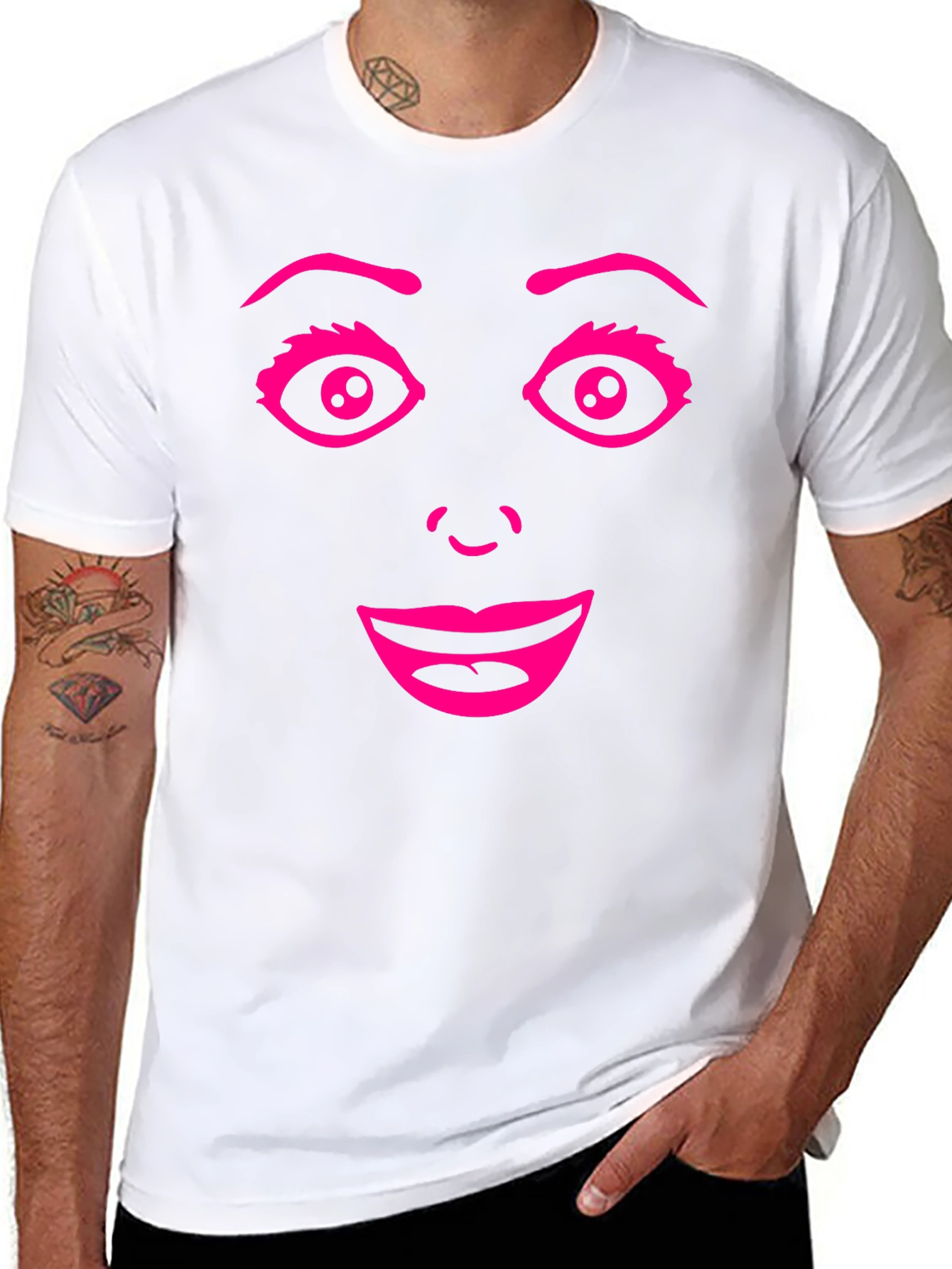 Funny Face Graphic Tee - Black