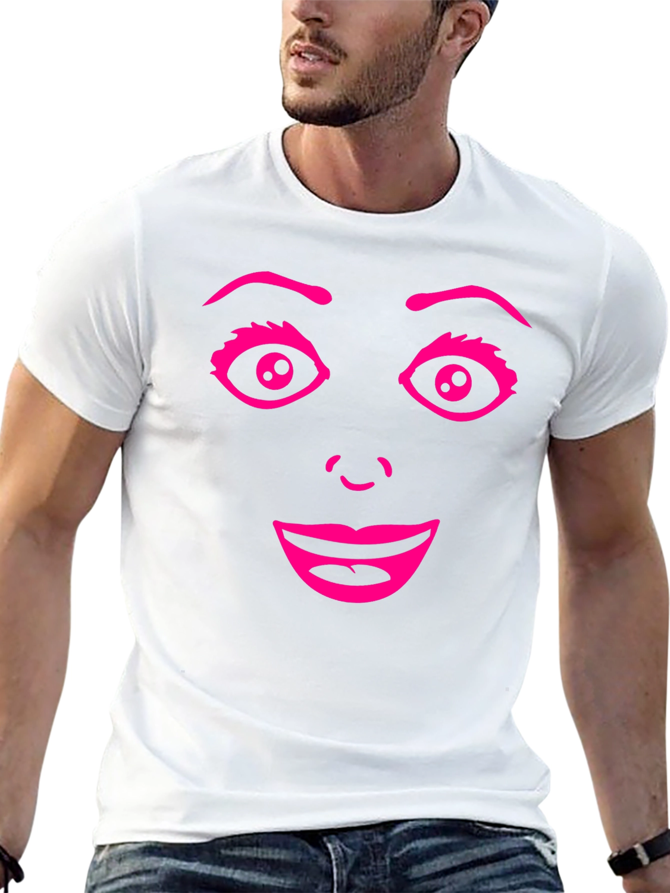 Funny Face Graphic Tee - Black