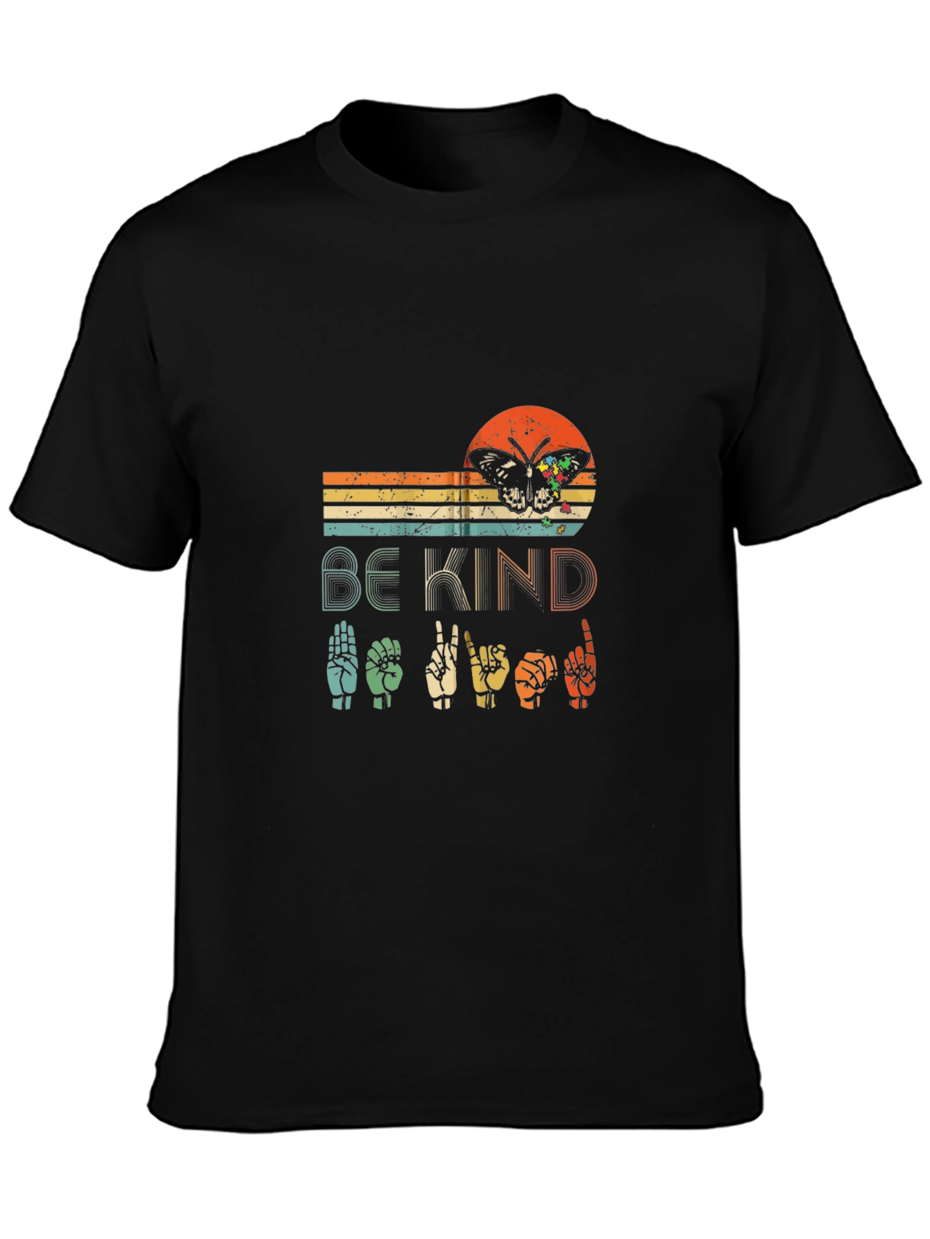 Be Kind Butterfly ASL Graphic T-Shirt