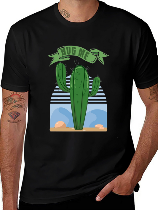 Hug Me Cactus Graphic T-Shirt - Desert Humor Tee