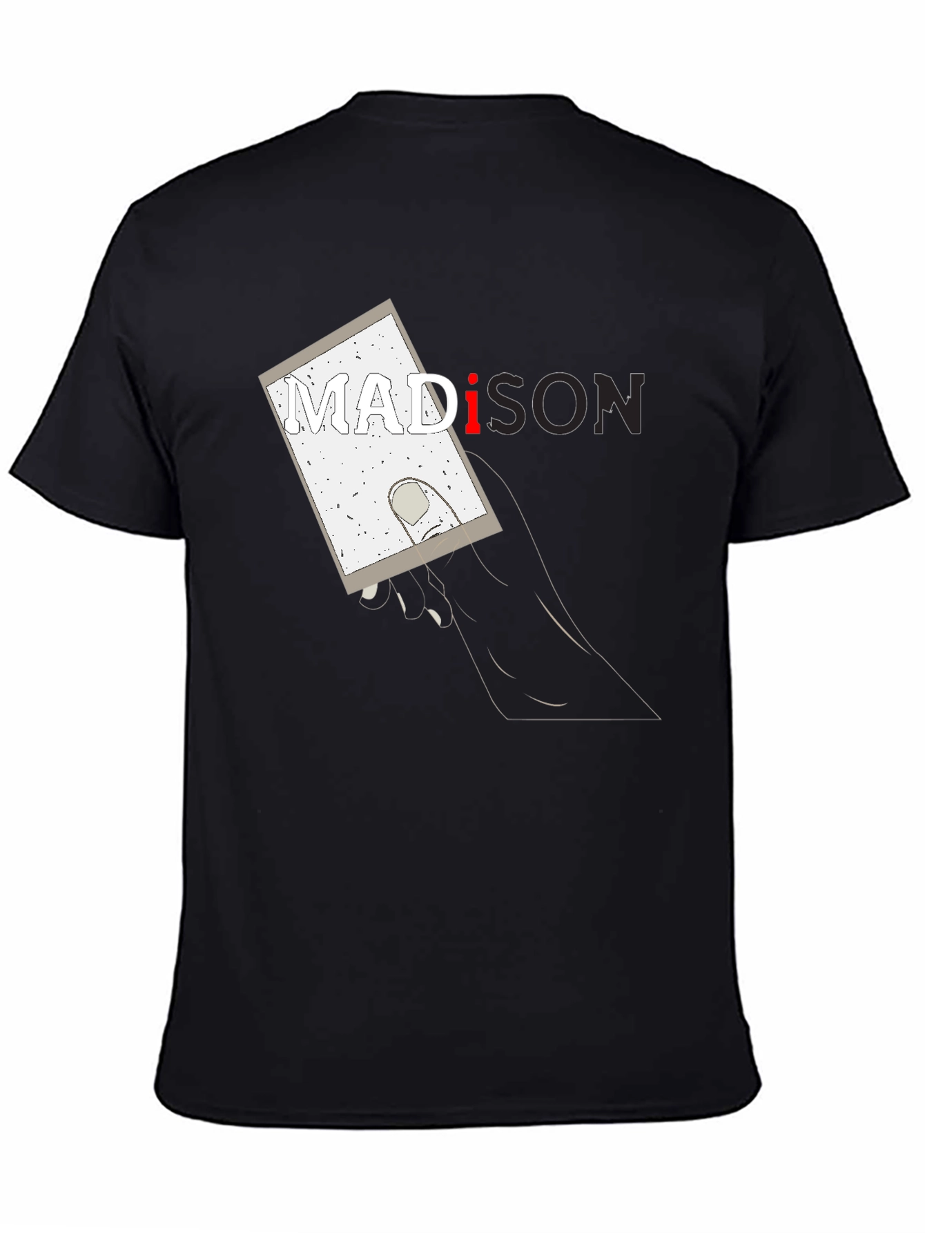Madison Graphic Print Black T-Shirt