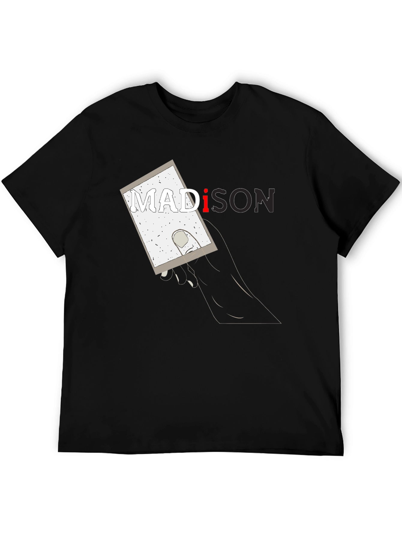 Madison Graphic Print Black T-Shirt