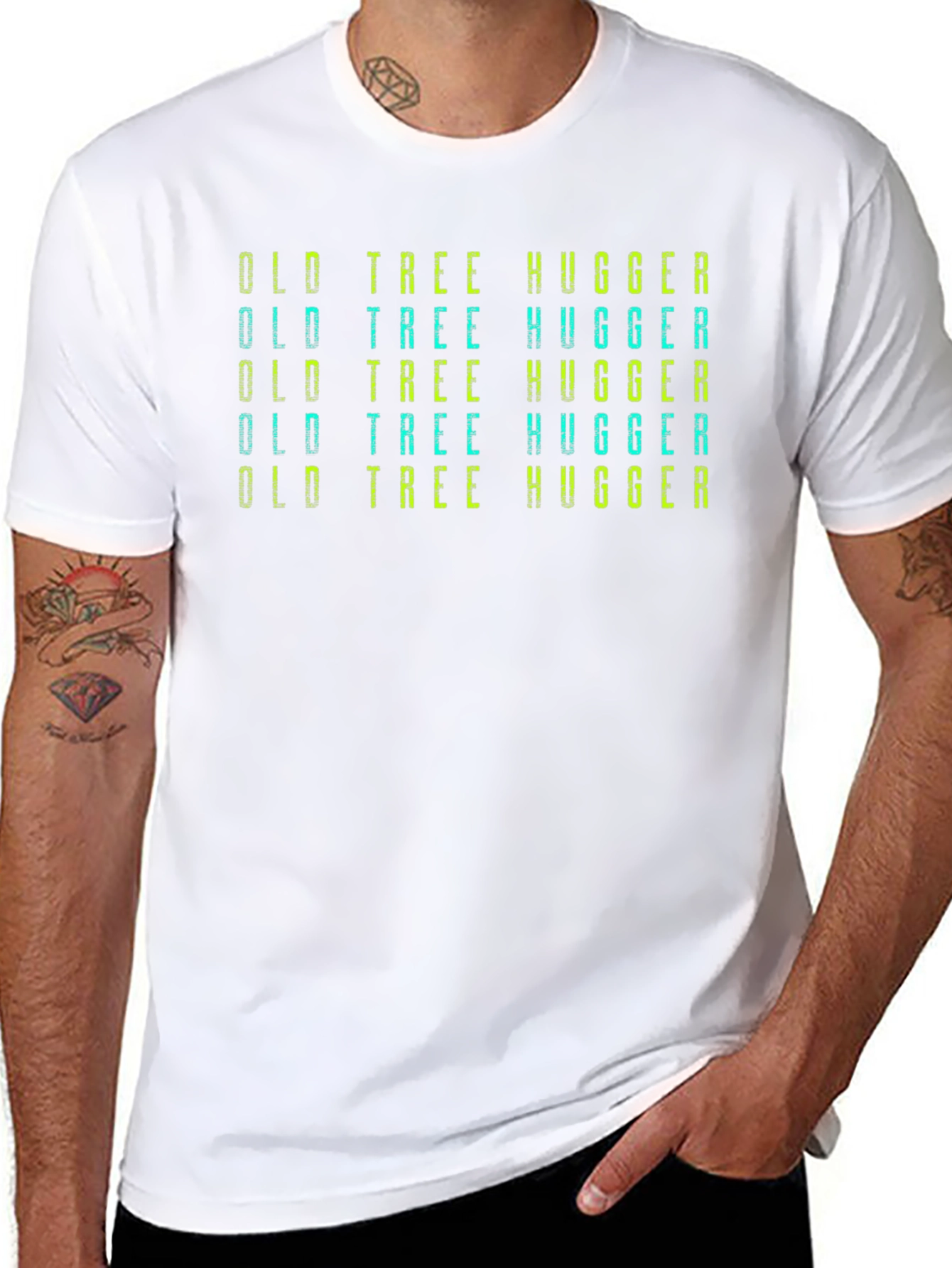 Old Tree Hugger Graphic T-Shirt - Nature Lover Tee