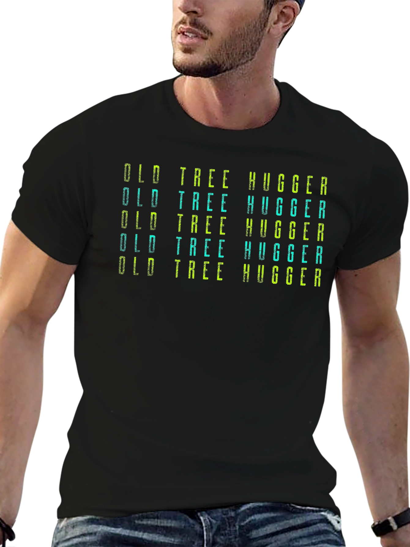 Old Tree Hugger Graphic T-Shirt - Nature Lover Tee