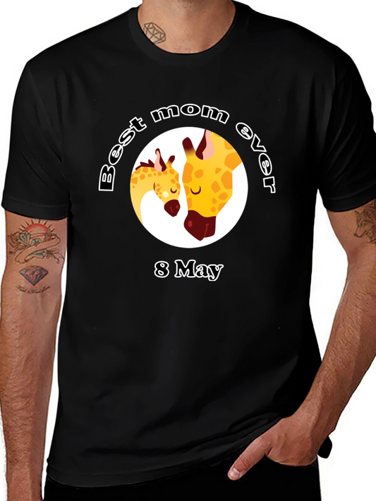 Best Mom Ever Giraffe T-Shirt - 8 May