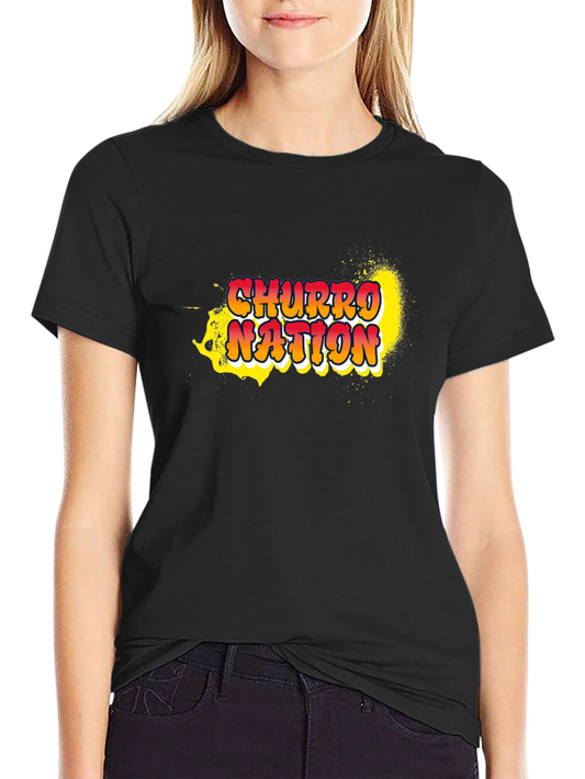 Churro Nation Graphic T-Shirt - Casual Black Tee