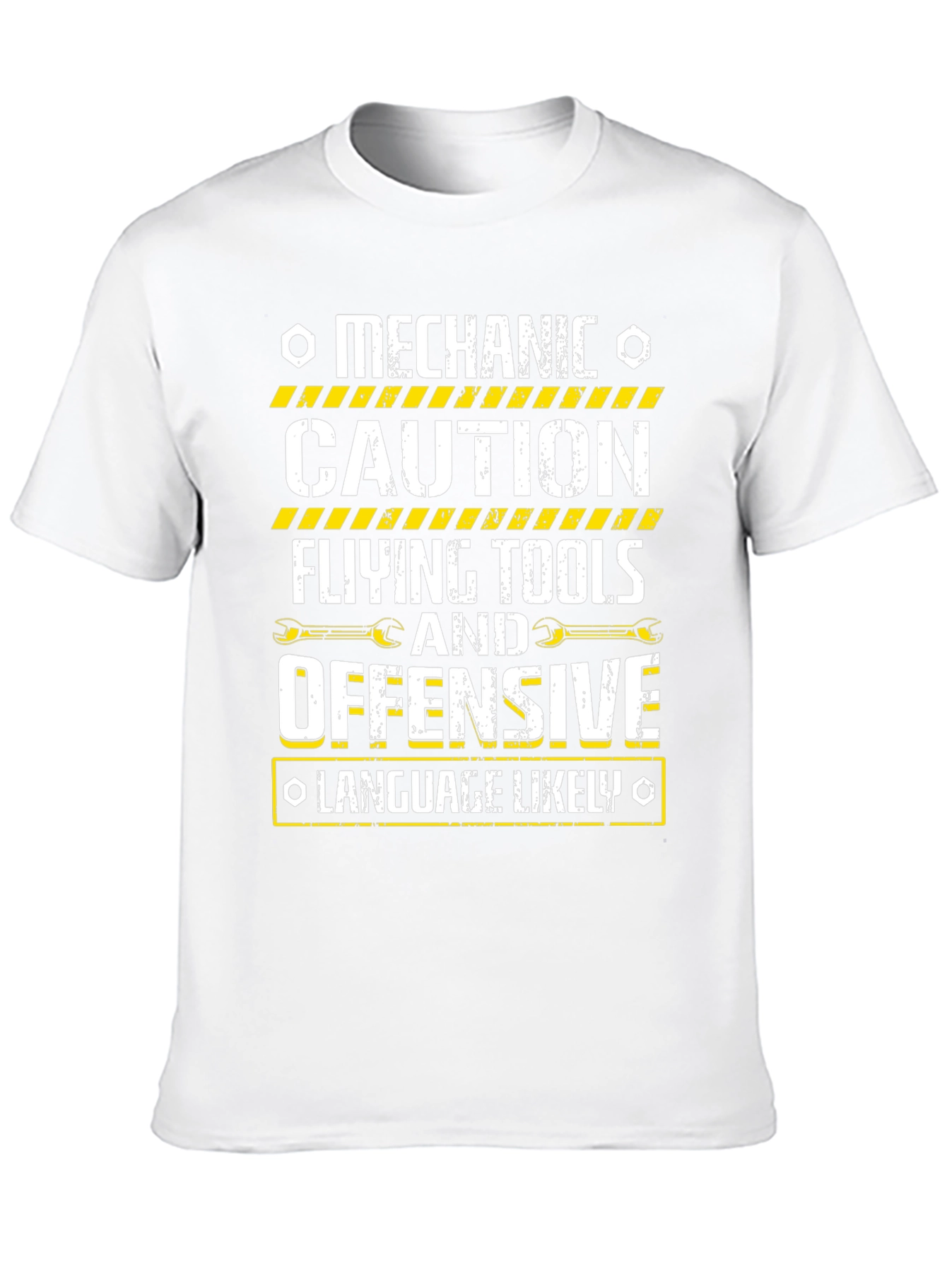 Mechanic Caution T-Shirt Funny Offensive Language