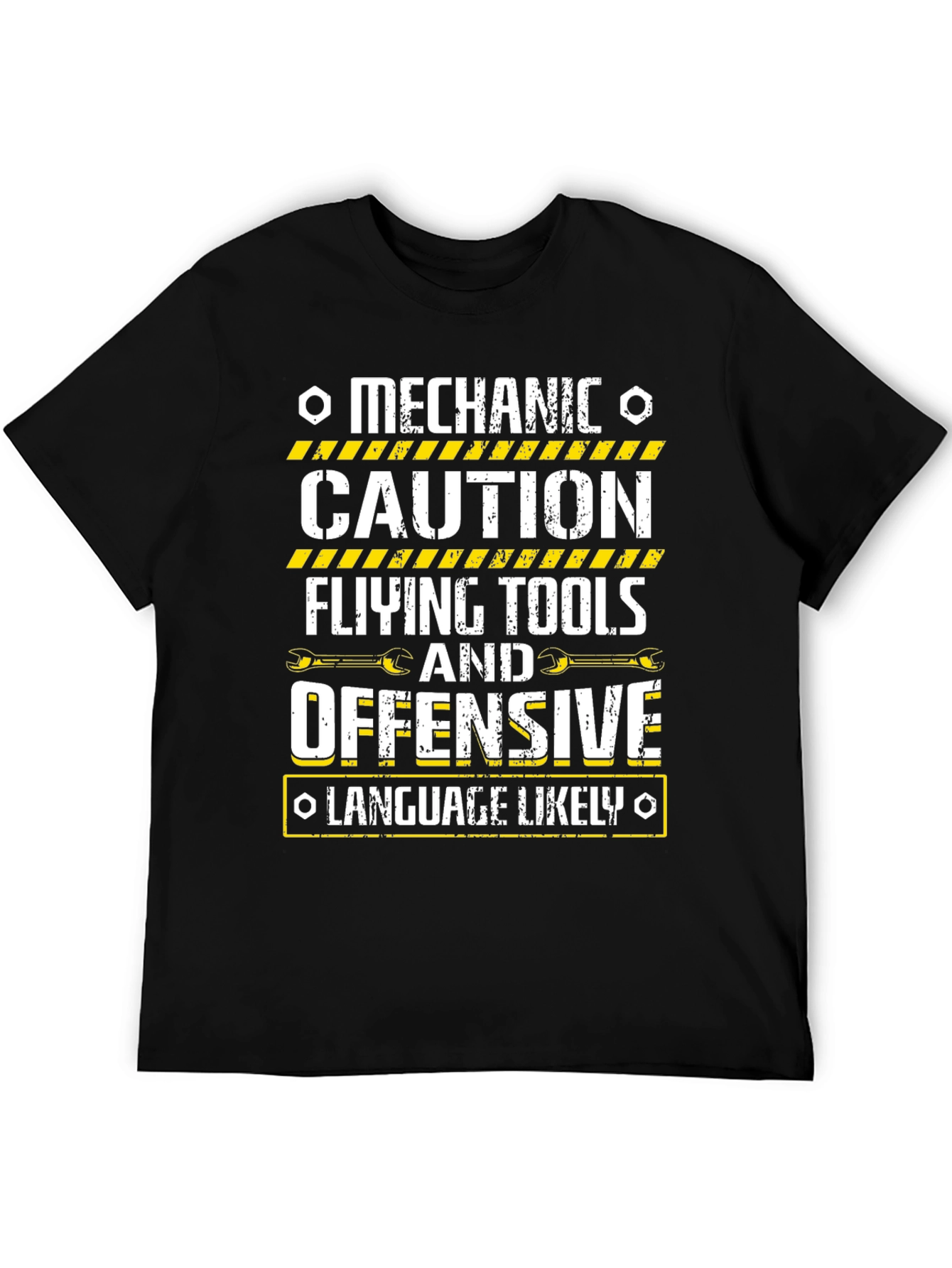 Mechanic Caution T-Shirt Funny Offensive Language