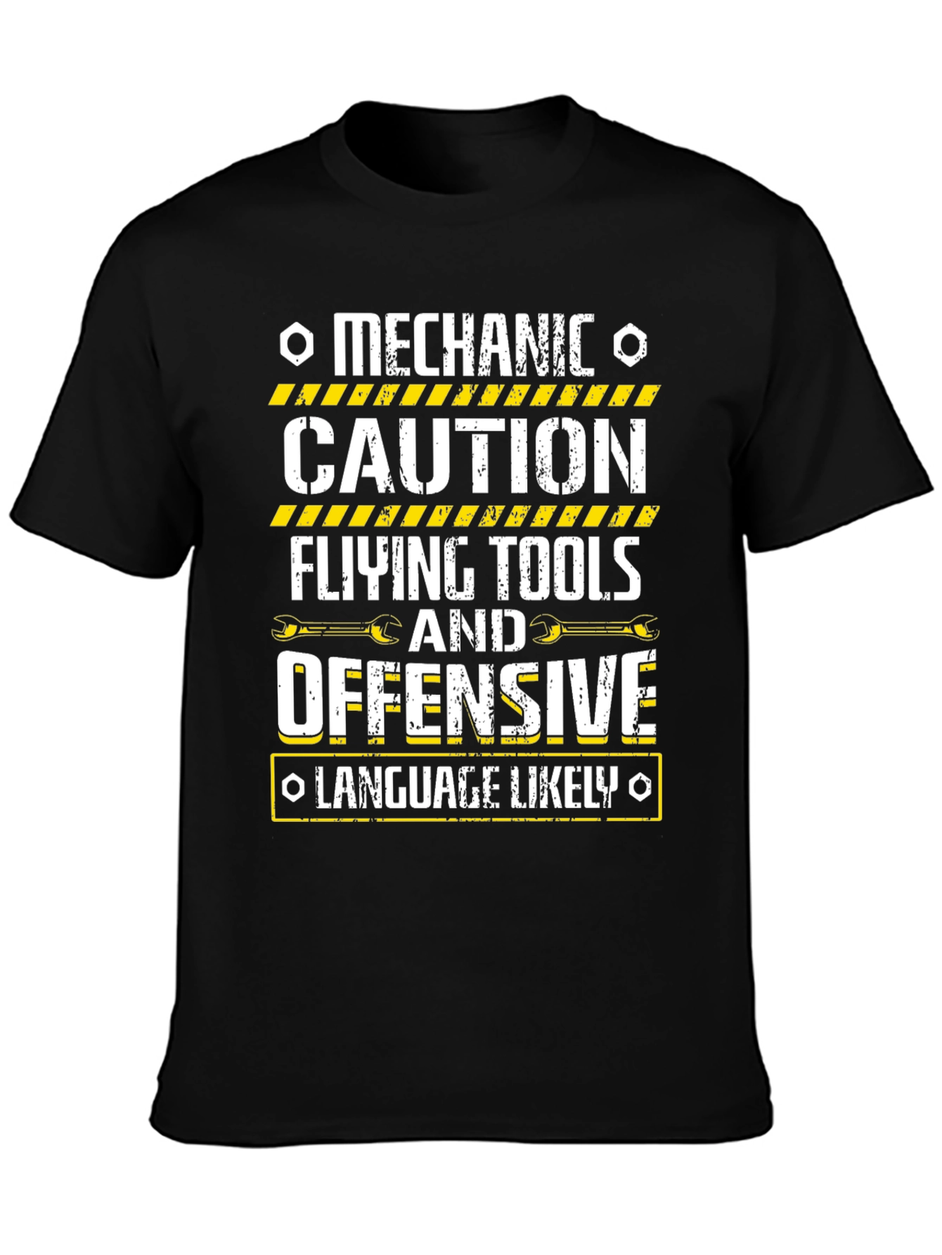 Mechanic Caution T-Shirt Funny Offensive Language