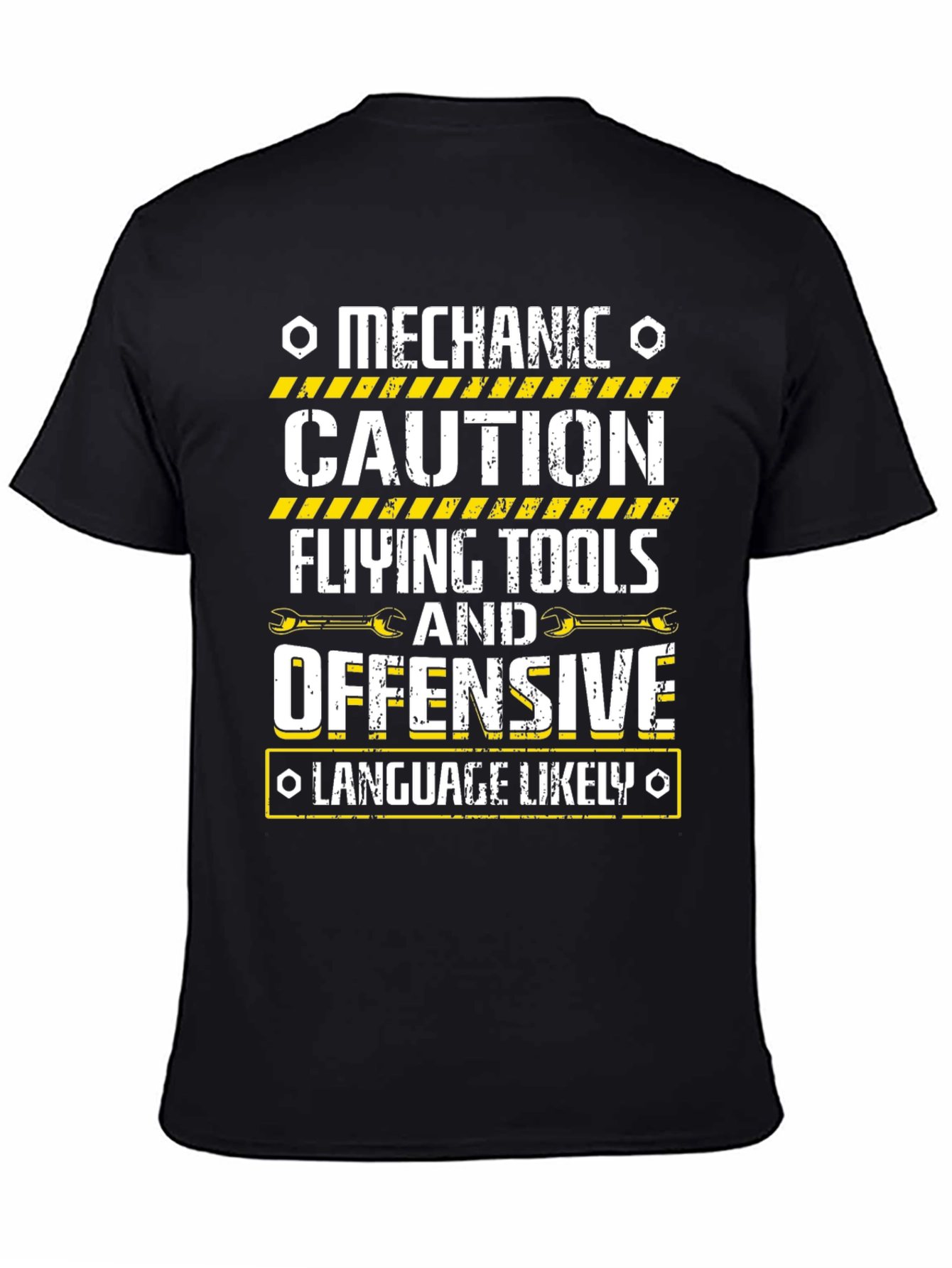 Mechanic Caution T-Shirt Funny Offensive Language