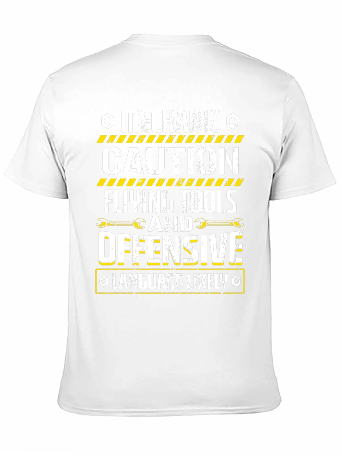 Mechanic Caution T-Shirt Funny Offensive Language