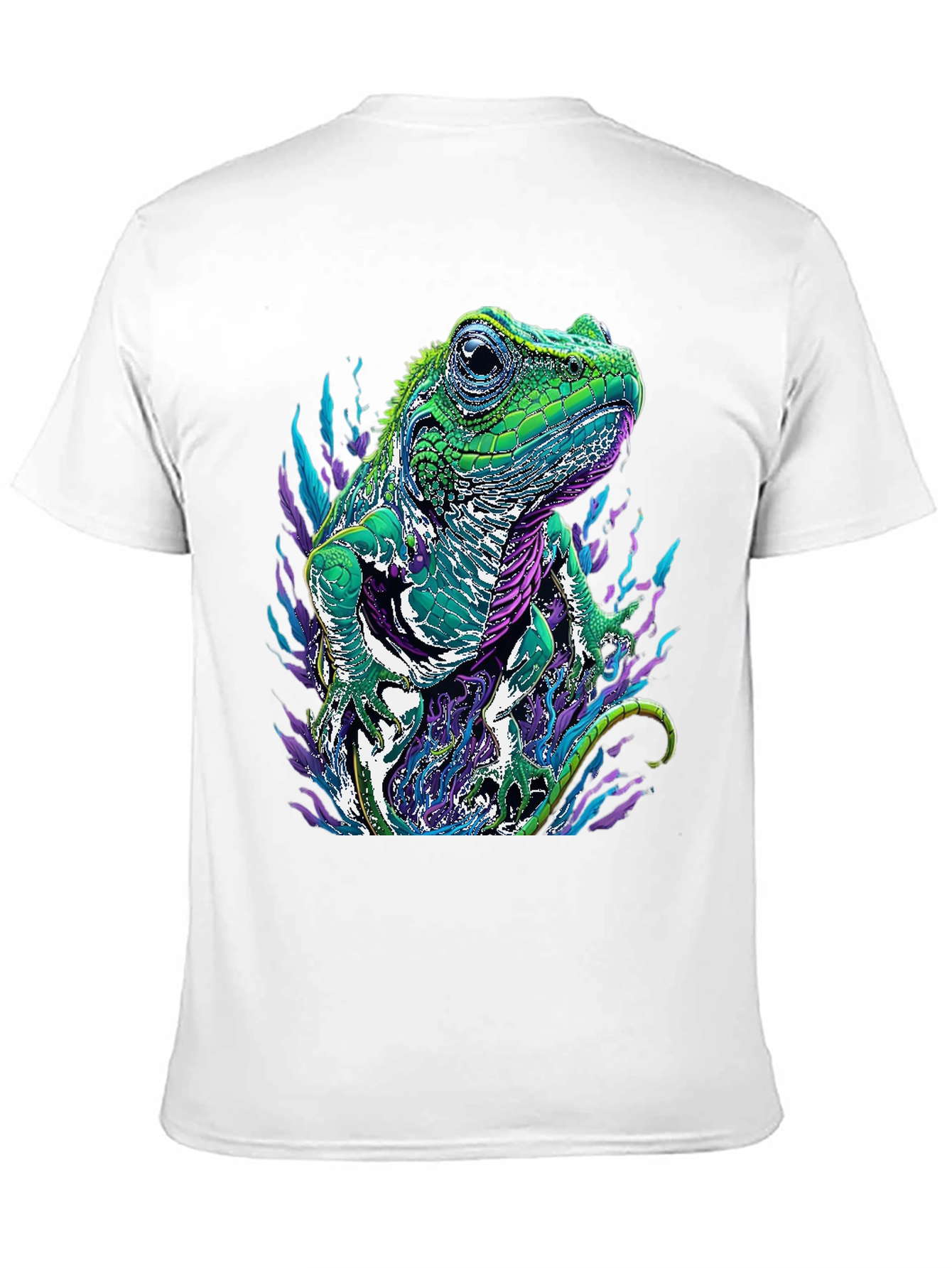 Iguana Graphic Tee - Mens Black Lizard T-Shirt