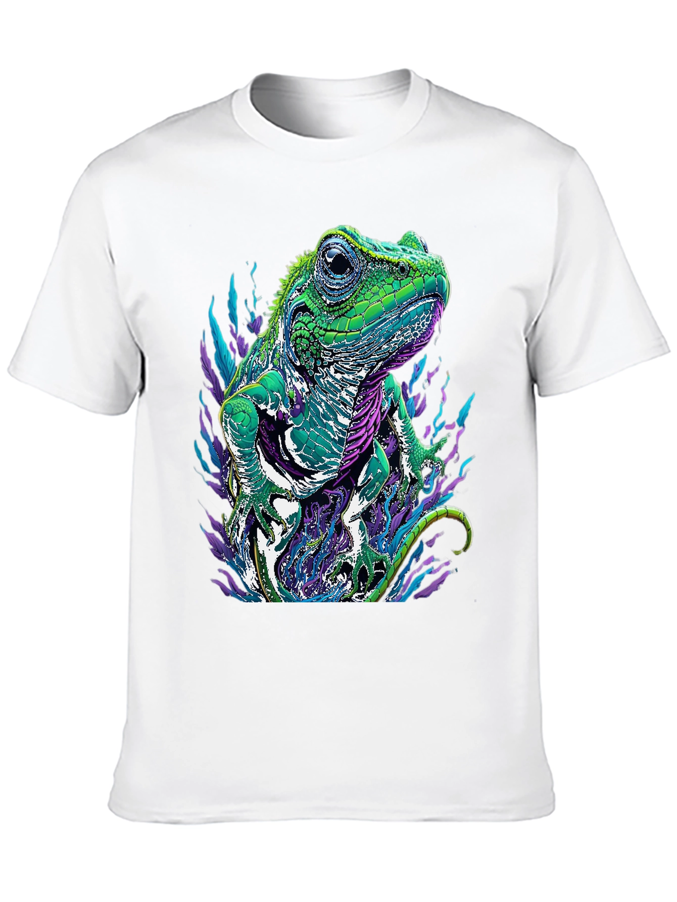 Iguana Graphic Tee - Mens Black Lizard T-Shirt