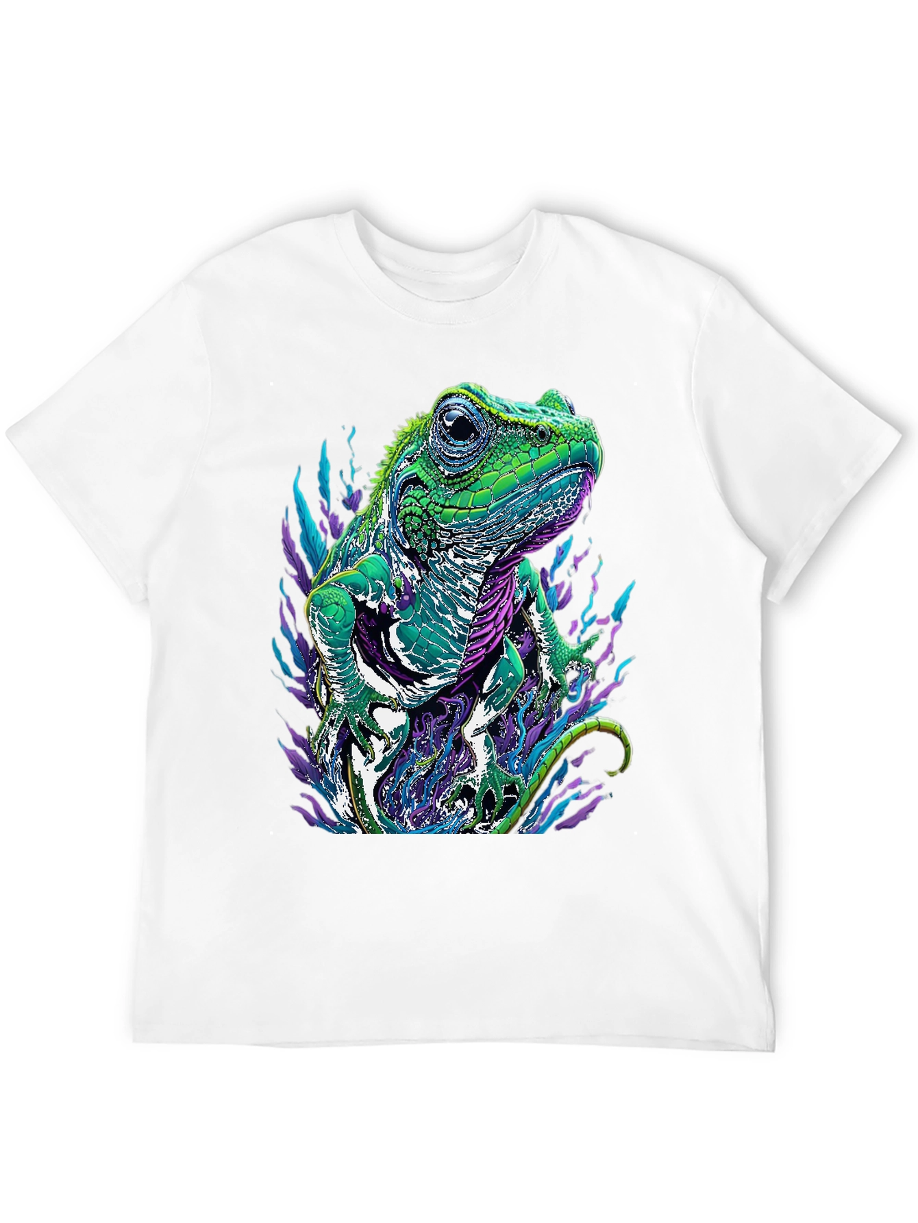 Iguana Graphic Tee - Mens Black Lizard T-Shirt