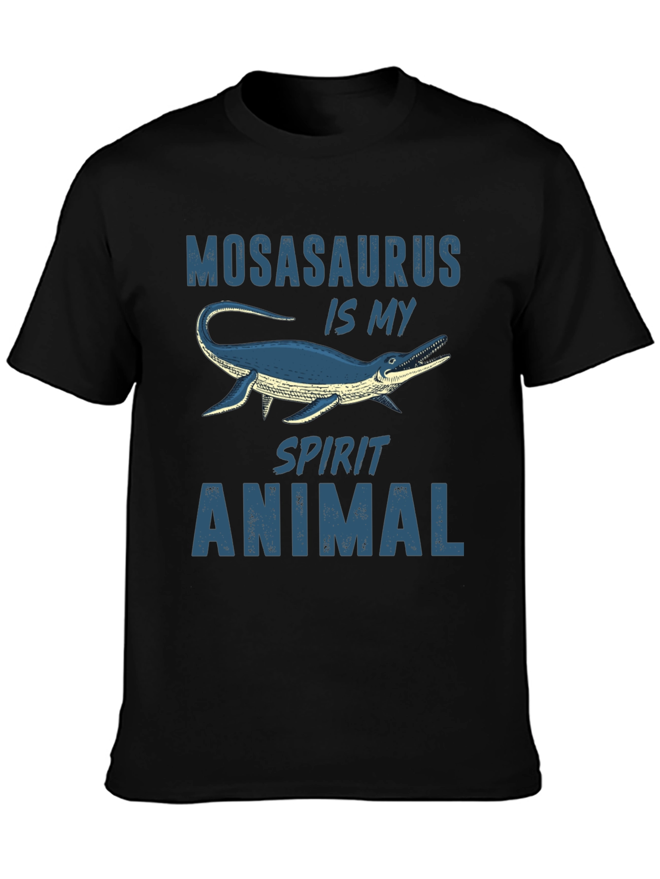Mosasaurus Spirit Animal Graphic Tee - Black