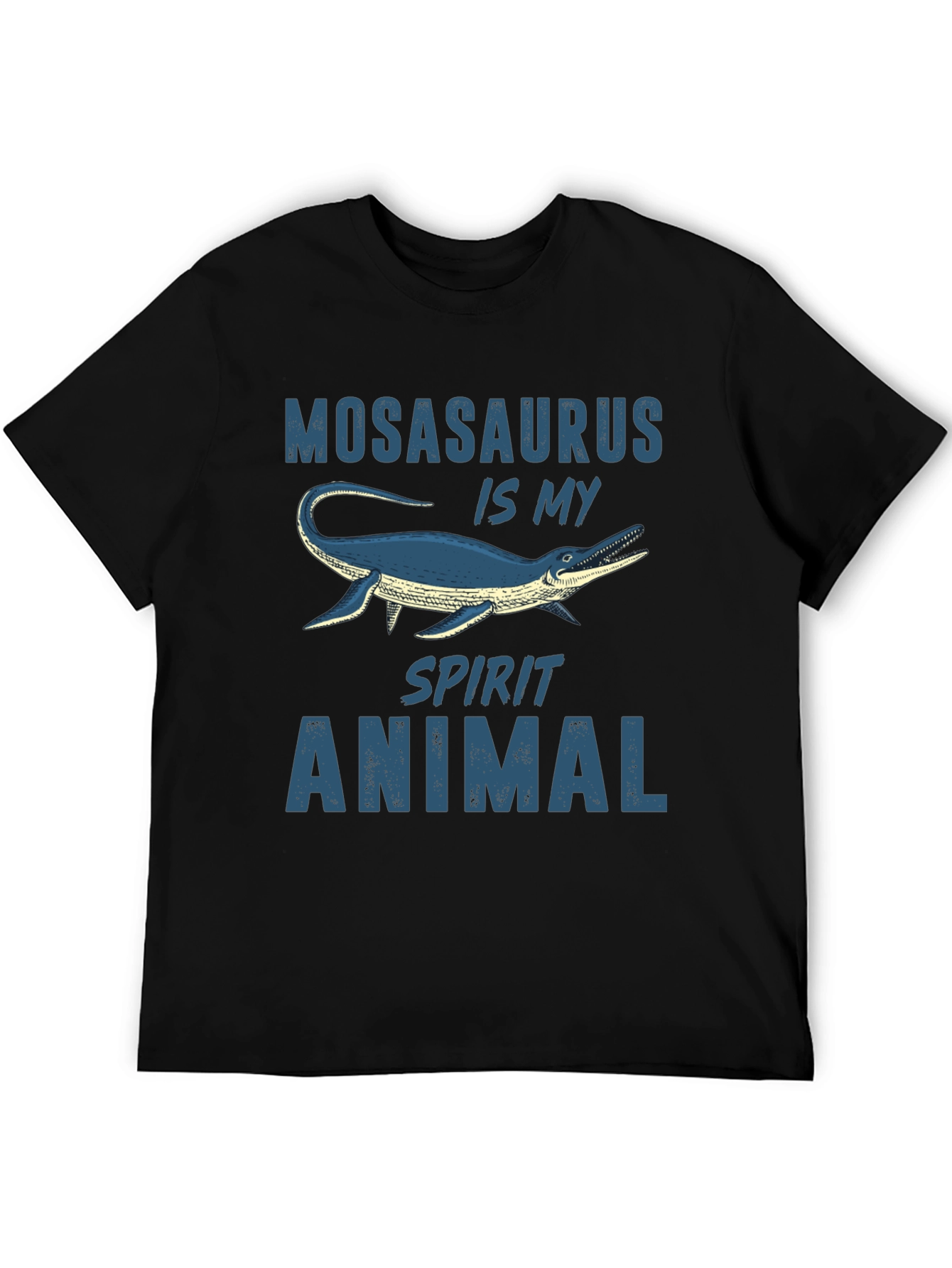 Mosasaurus Spirit Animal Graphic Tee - Black