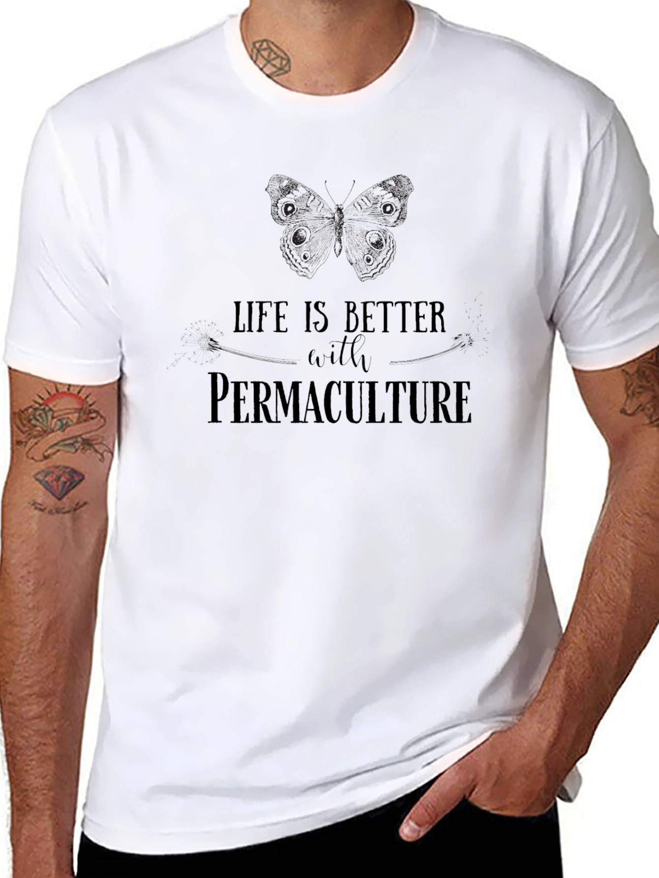 Permaculture Life T-Shirt - Black Graphic Tee