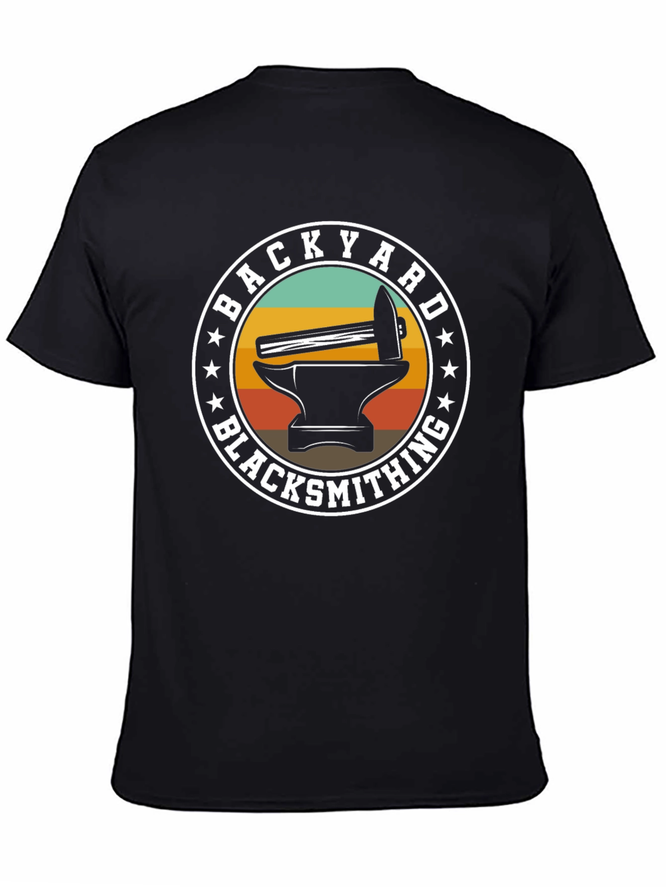 Backyard Blacksmith T-Shirt - Anvil & Hammer Design