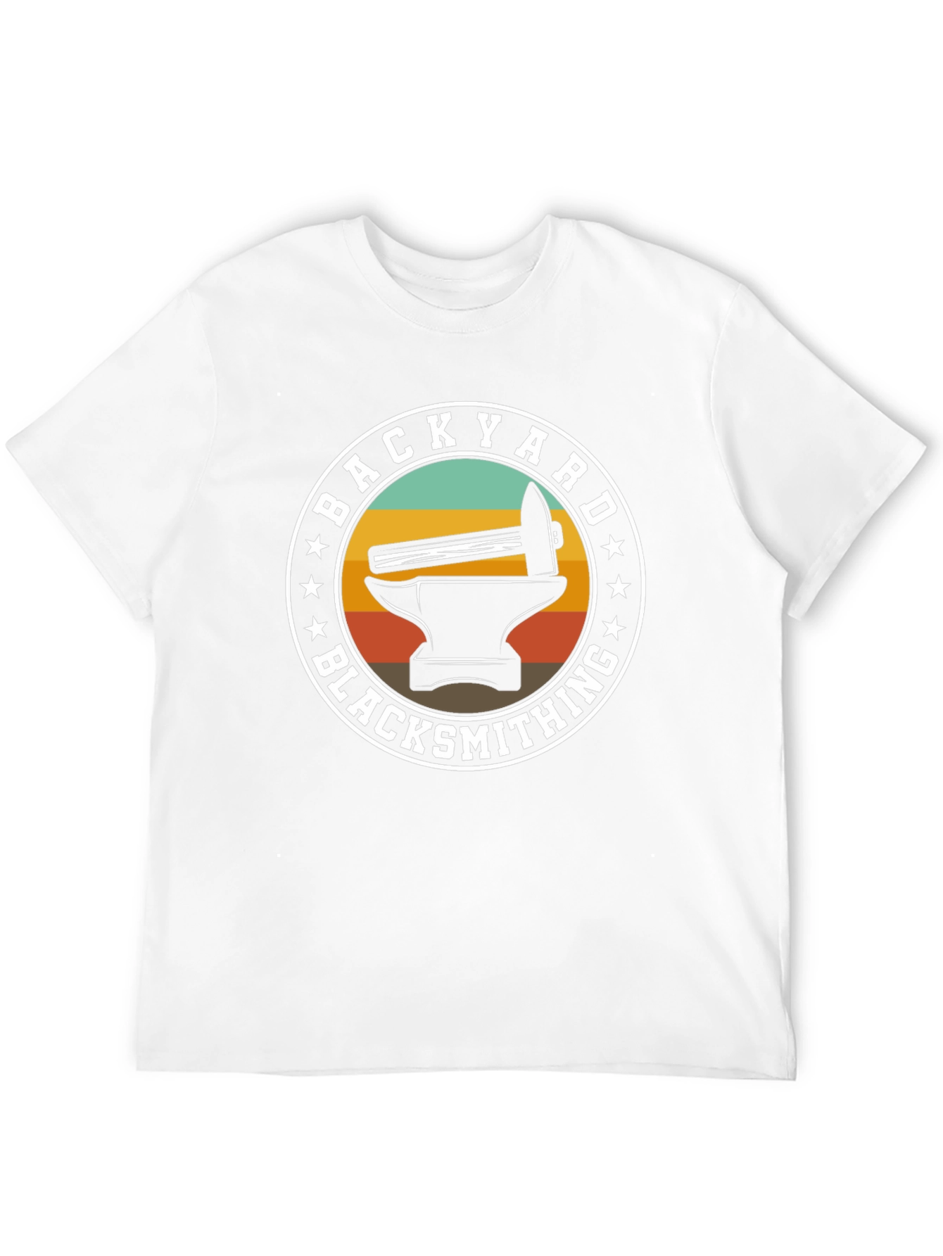 Backyard Blacksmith T-Shirt - Anvil & Hammer Design