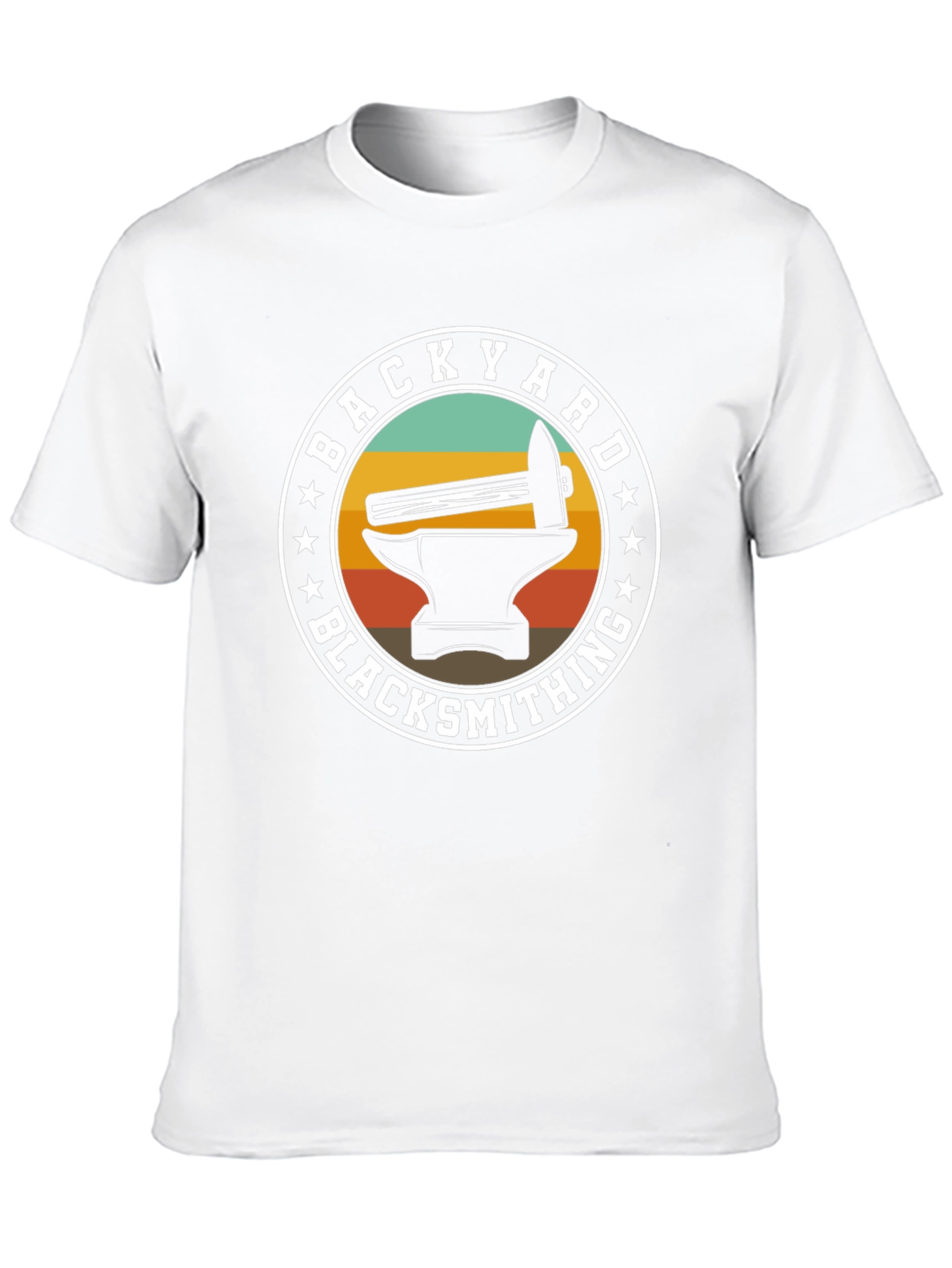 Backyard Blacksmith T-Shirt - Anvil & Hammer Design