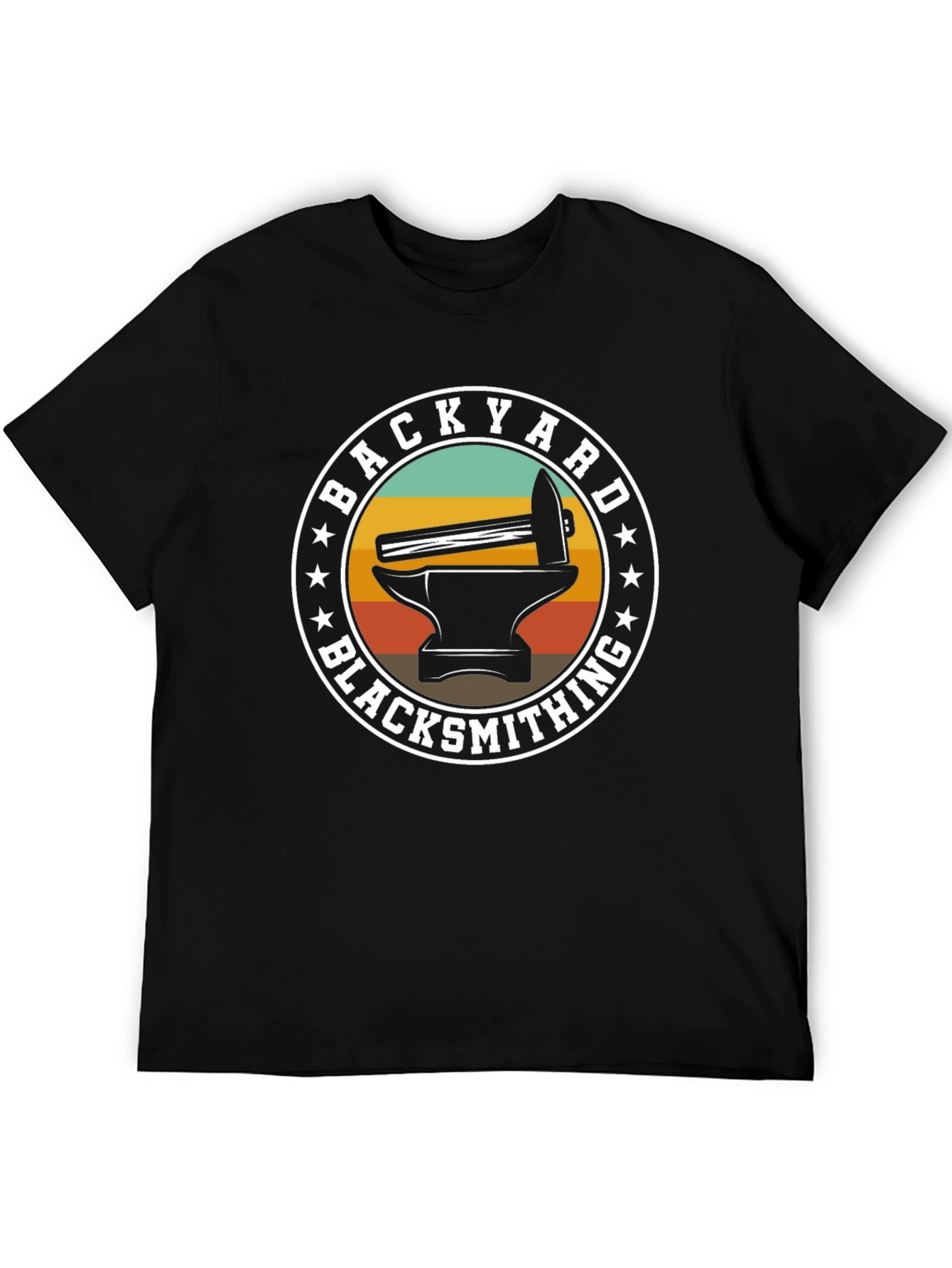 Backyard Blacksmith T-Shirt - Anvil & Hammer Design