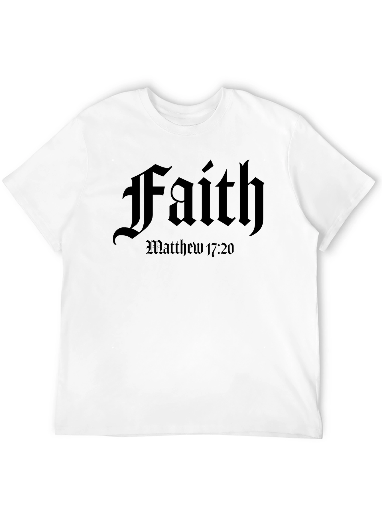 Faith Matthew 17:20 Black T-Shirt
