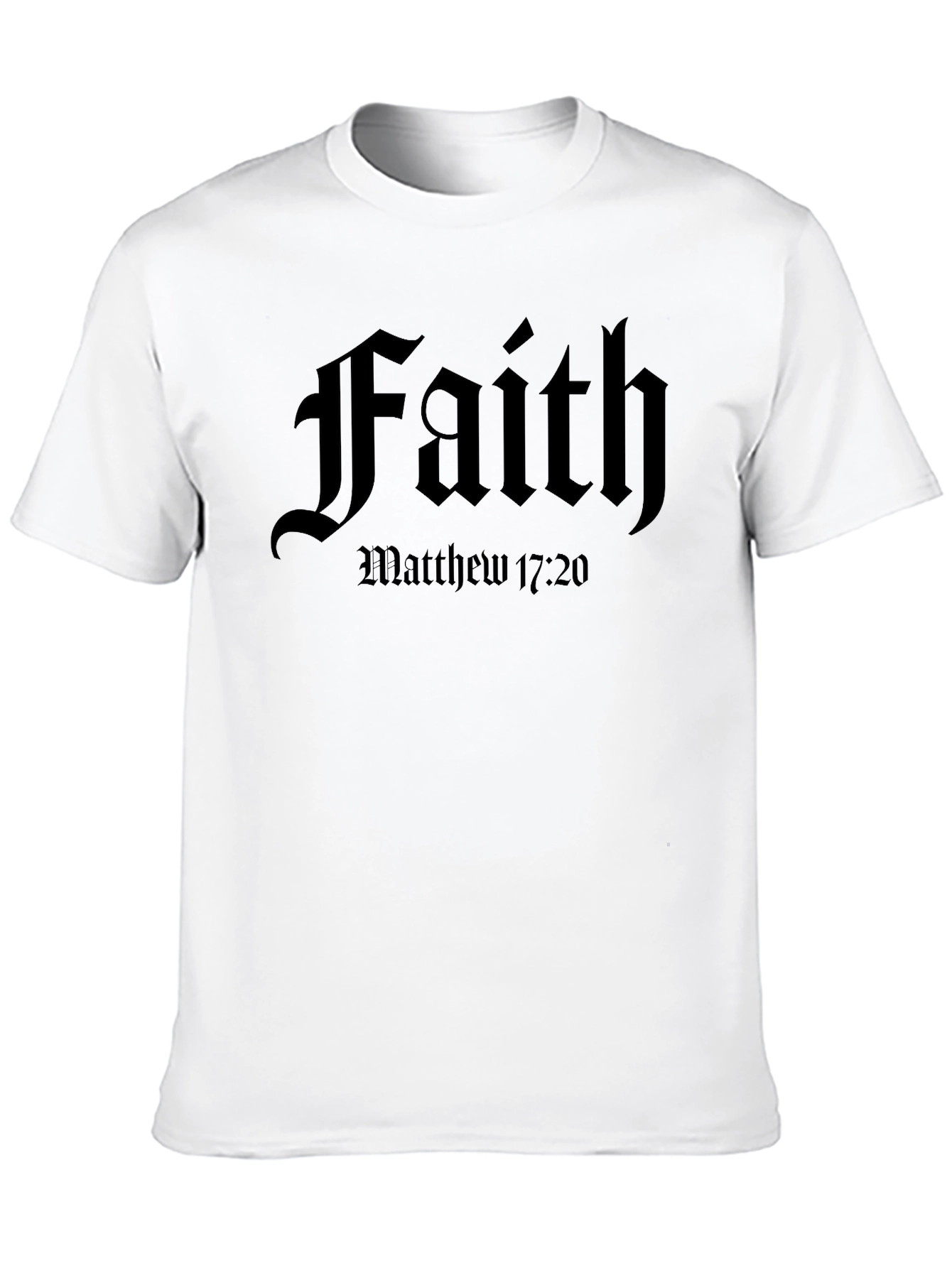 Faith Matthew 17:20 Black T-Shirt