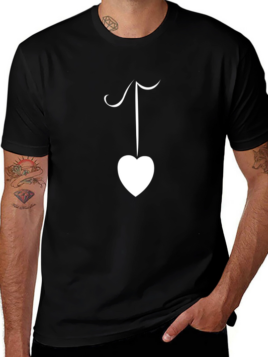 Heart Drop Tee - Black Graphic Print Shirt