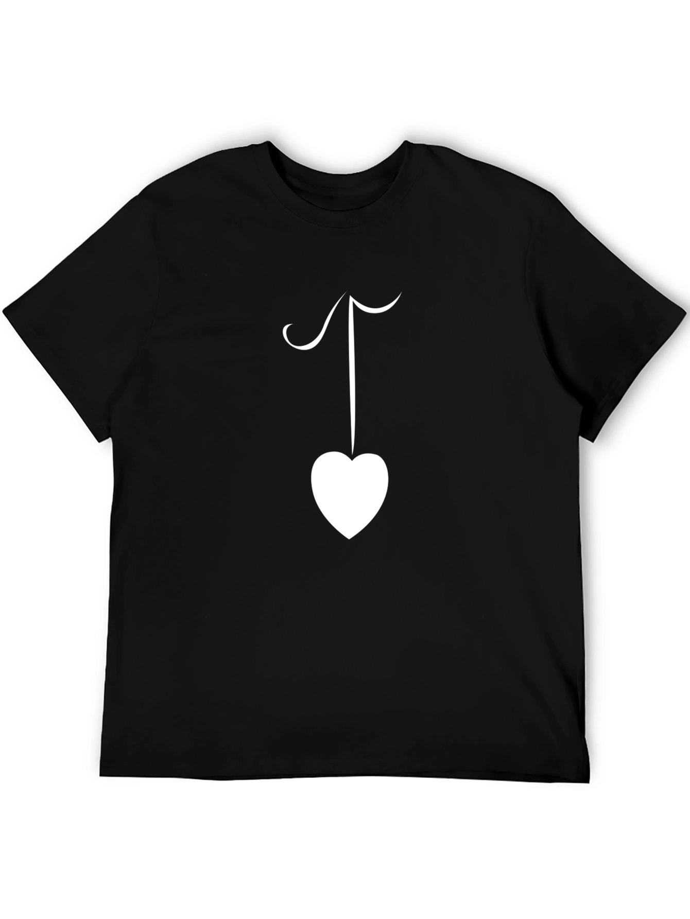 Heart Drop Tee - Black Graphic Print Shirt
