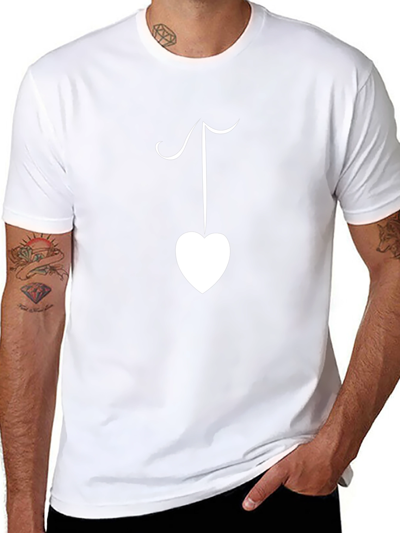 Heart Drop Tee - Black Graphic Print Shirt