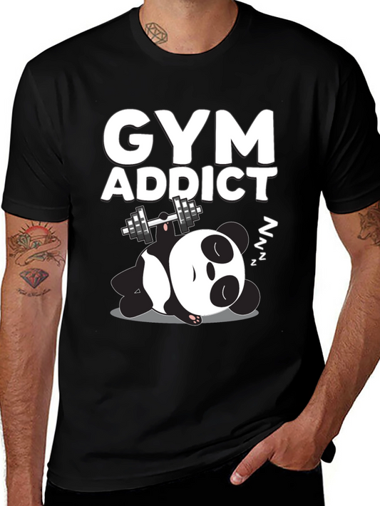 Gym Addict Panda Graphic Tee
